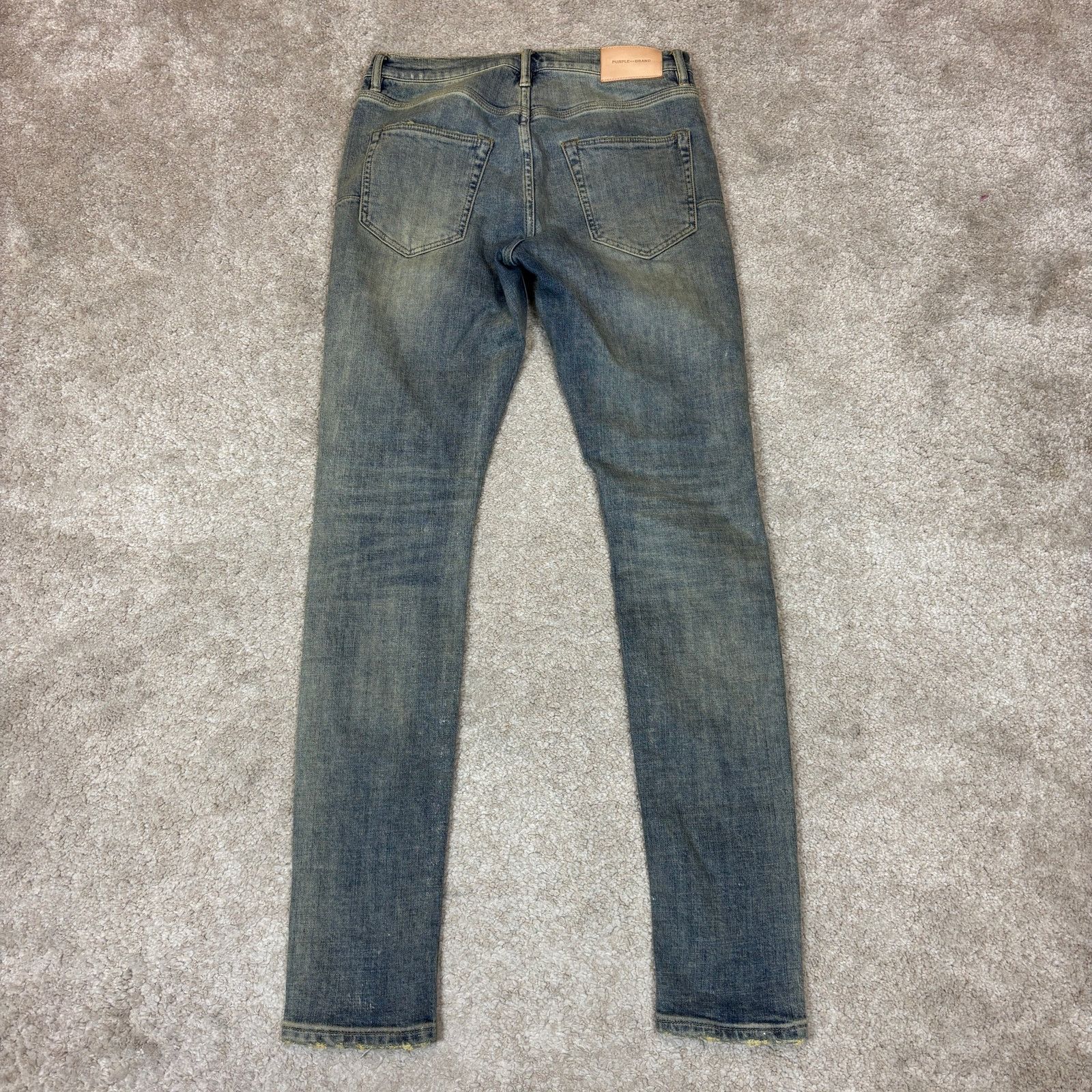 Purple Purple Brand P001 Low Rise Skinny Denim Jeans Men's 29x33 Size US 29 - 3 Thumbnail