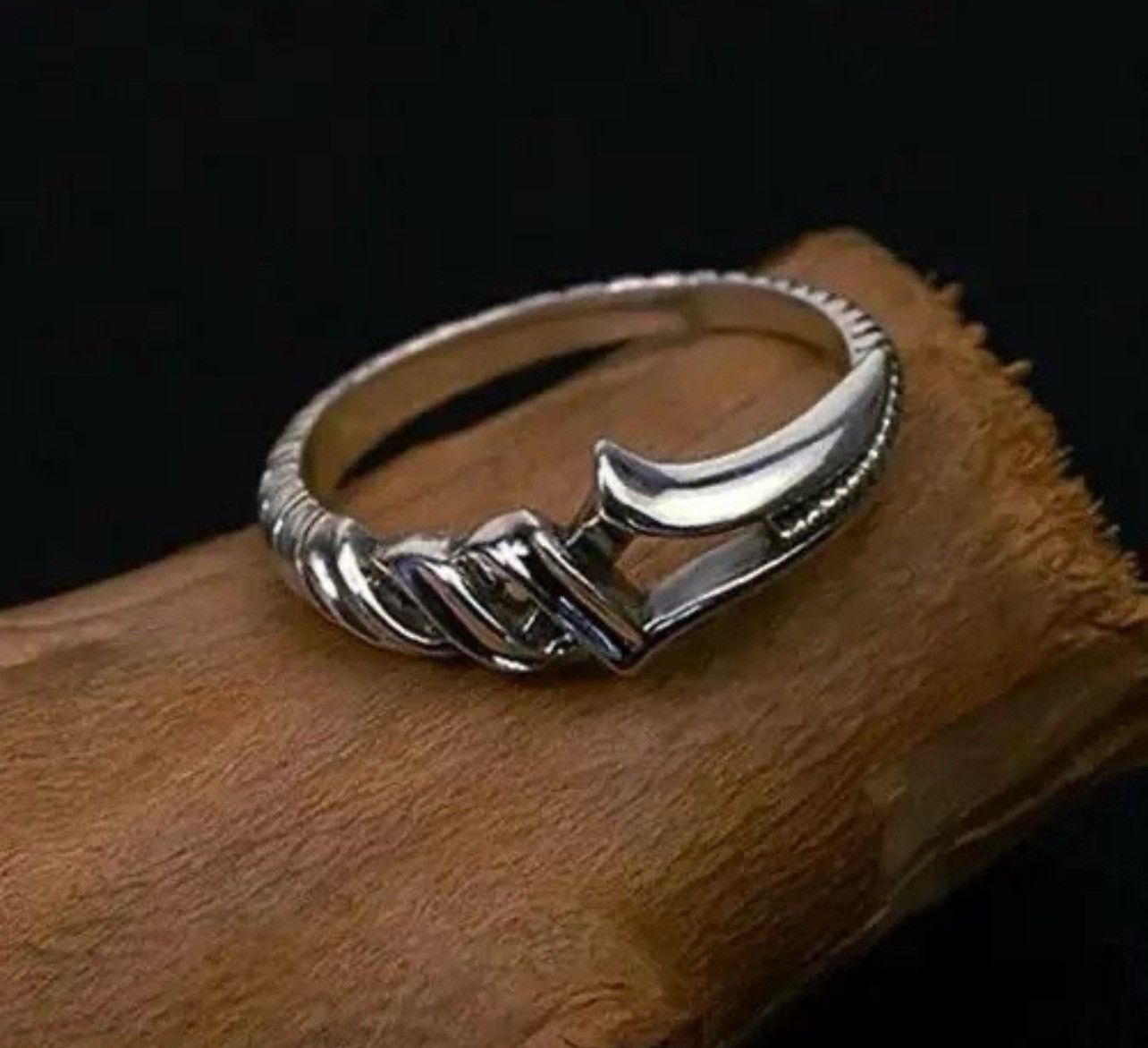 Jewelry × Vintage Spear Of Longinus Round Open Ring Size ONE SIZE - 3 Thumbnail