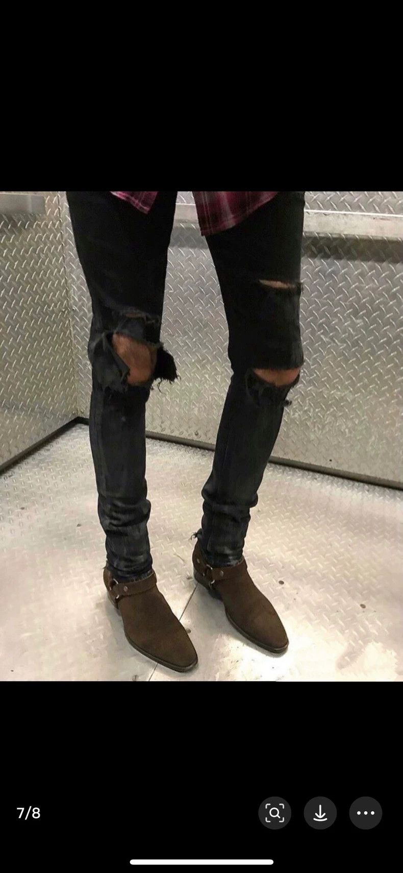 Saint Laurent Paris saint Laurent paris2015 FWCA Double Knee Big Break jeans 2 Size US 32 / EU 48 - 8 Thumbnail