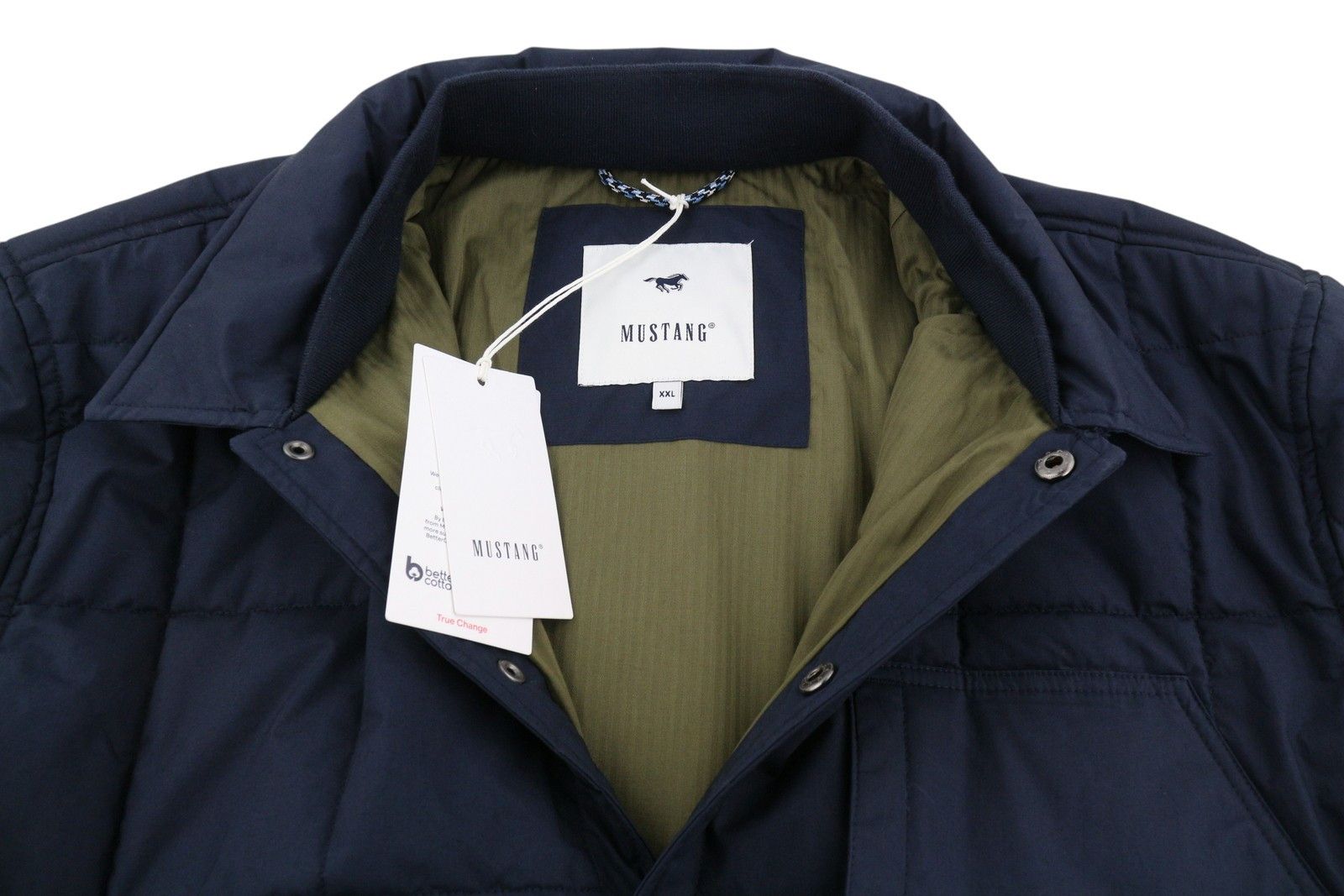 Mustang DANIEL QUILTED SJ 2XL Dark Blue Snap Neck 88013 Size US XXL / EU 58 / 5 - 5 Thumbnail