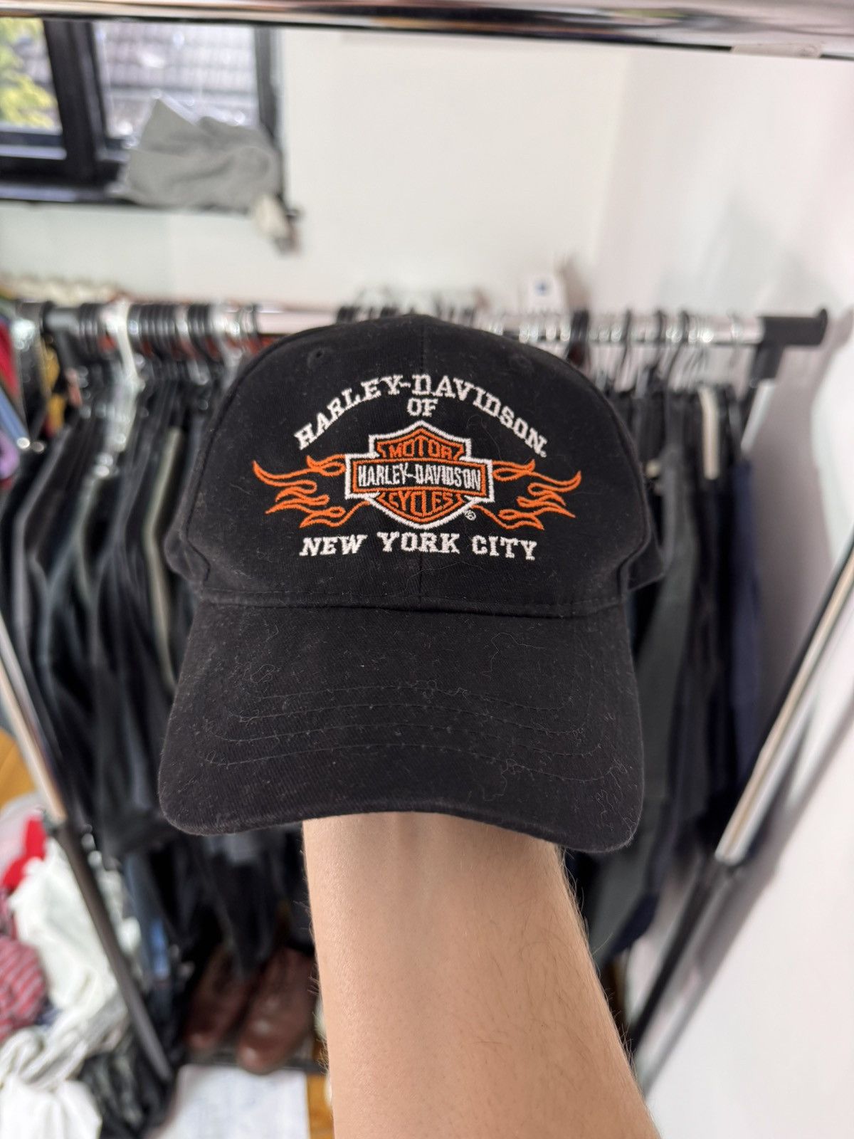 Harley Davidson × Vintage × West Coast Choppers Vintage Harley Davidson New York Hat Embroidered Logo 90s Size ONE SIZE - 3 Thumbnail