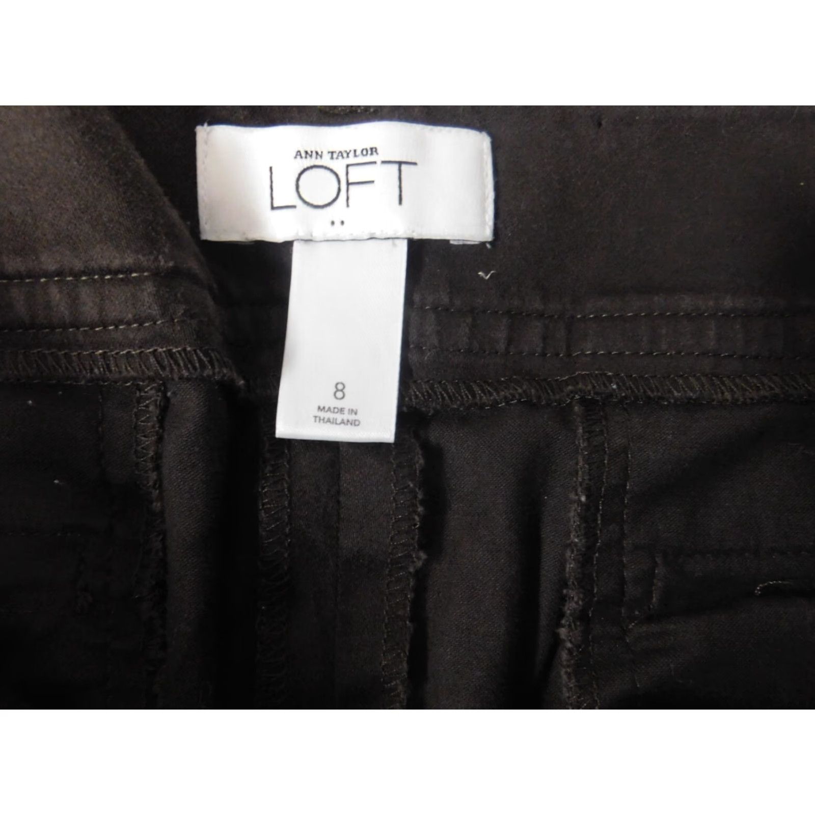Loft LOFT Ann Taylor Skirt A-Line Knee Length Brown 8 Womens Casual Knit Cotton Zipper Size 30" / US 8 / IT 44 - 6 Thumbnail