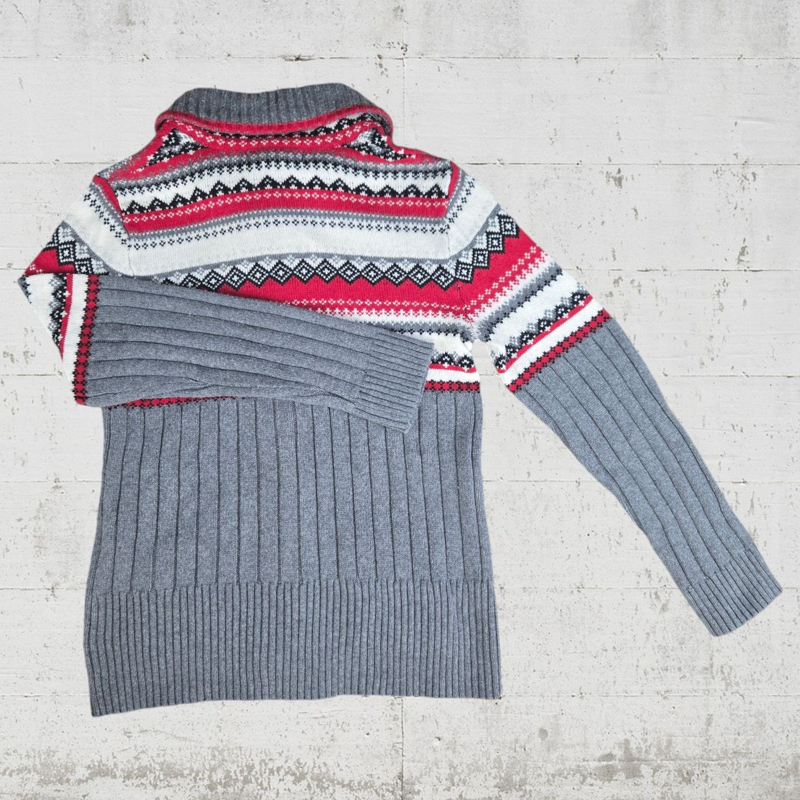 Eddie Bauer Eddie Bauer Gray Fair Isle Cardigan Size Small Size S / US 4 / IT 40 - 10 Thumbnail