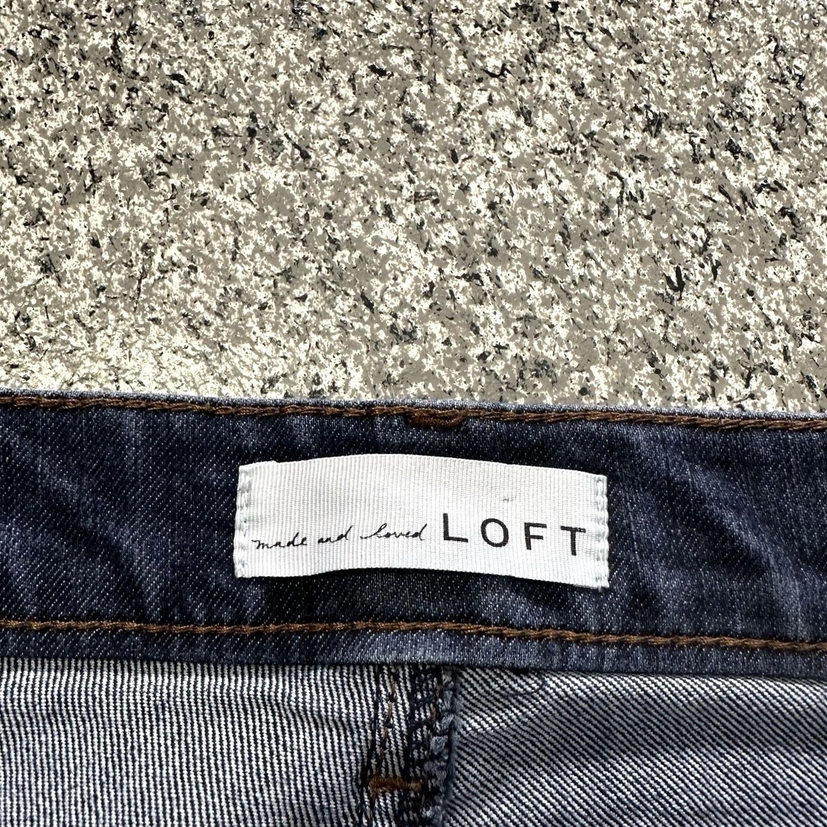 Loft LOFT Ann Taylor Jeans Womens 4 27x27 Mid Rise Modern Skinny Denim Blue Dark Wash 5-Pocket Stretch Slim Regular Size 27" / US 4 / IT 40 - 4 Thumbnail