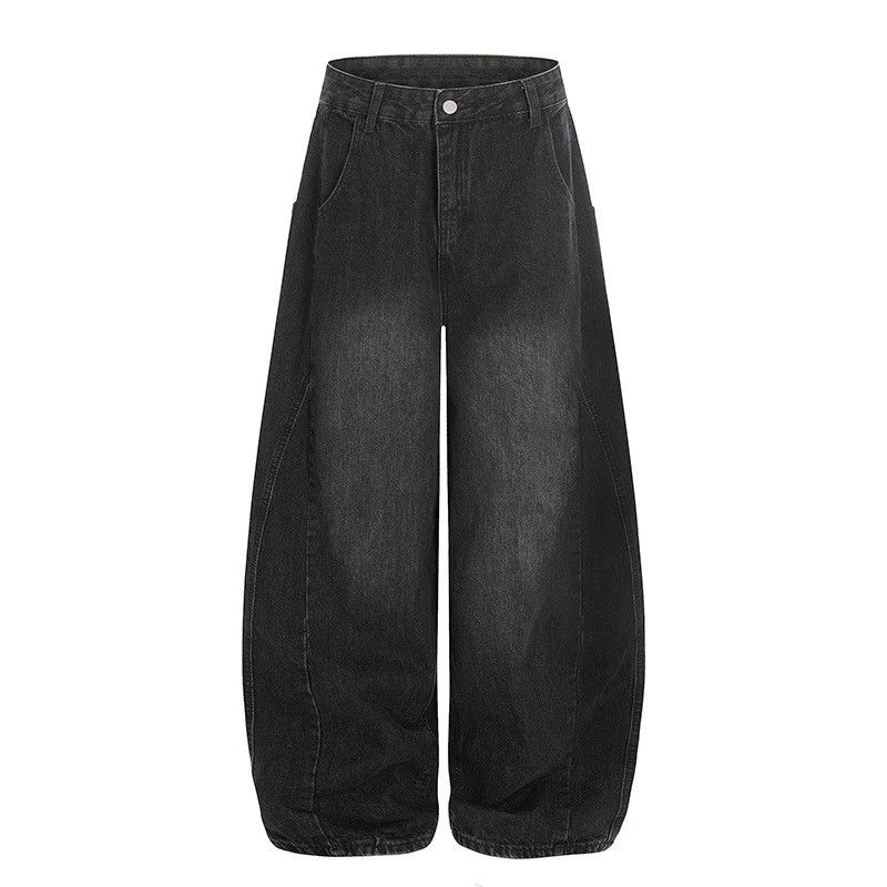 Vintage American retro distressed patchwork curved jeans for men Size US 32 / EU 48 - 1 Thumbnail