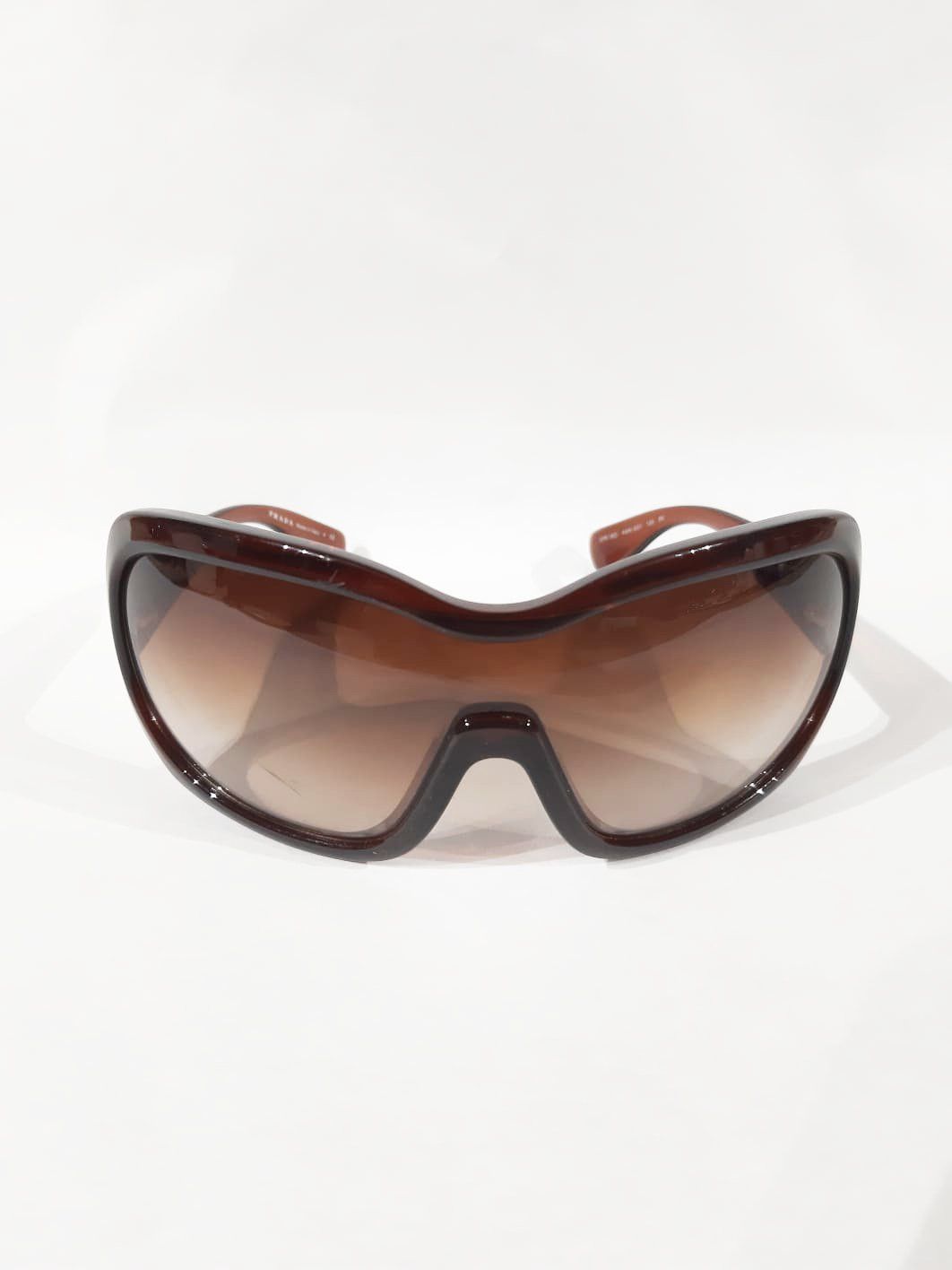 image of Prada Illusion Brown Oversized Glasses Fw 2011 Runway, Women's