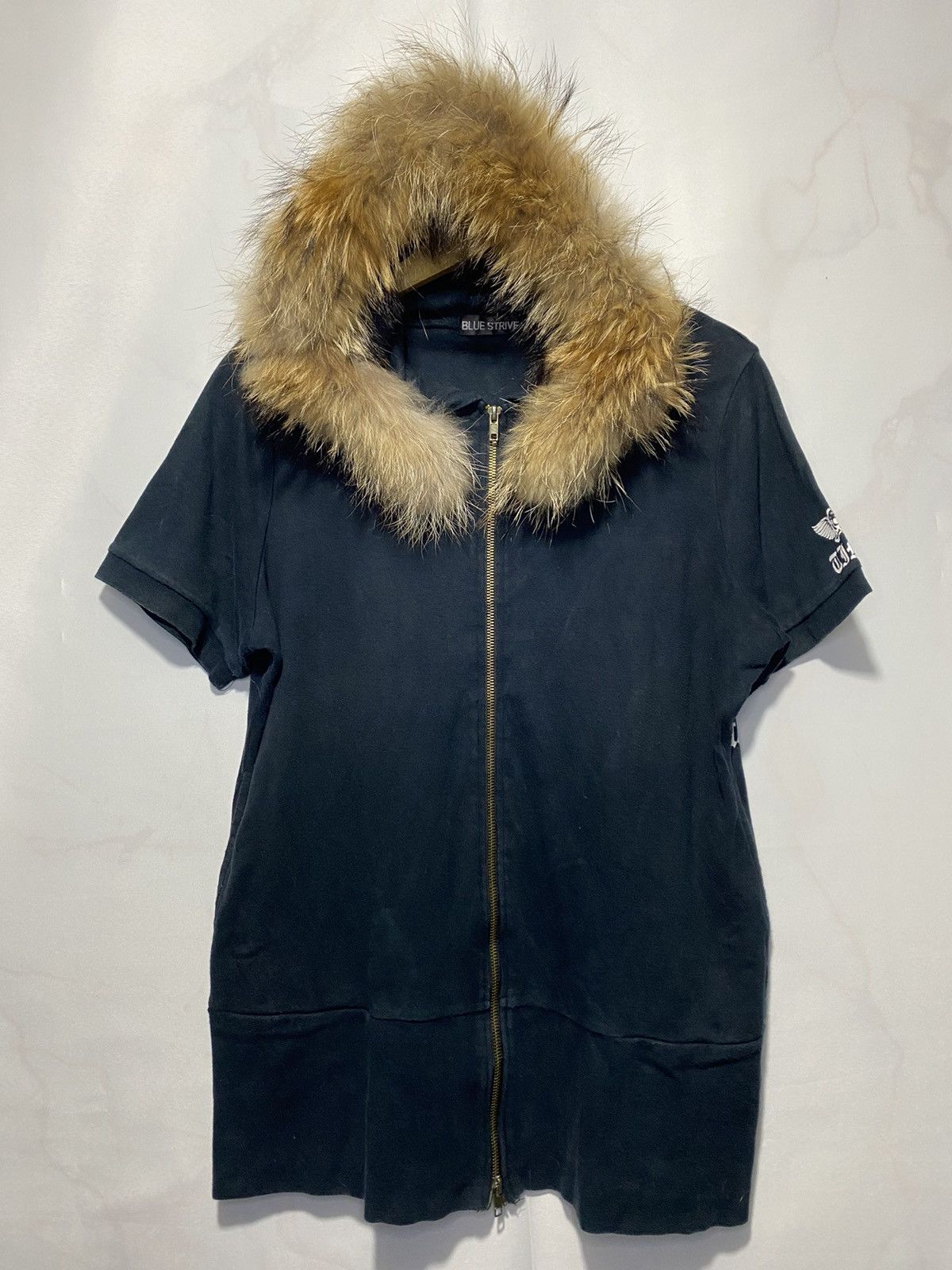 If Six Was Nine × Japanese Brand × Le Grande Bleu (L.G.B.) If six was nine Blue strive shortsleeve fur hoodie Size US M / EU 48-50 / 2 - 3 Thumbnail