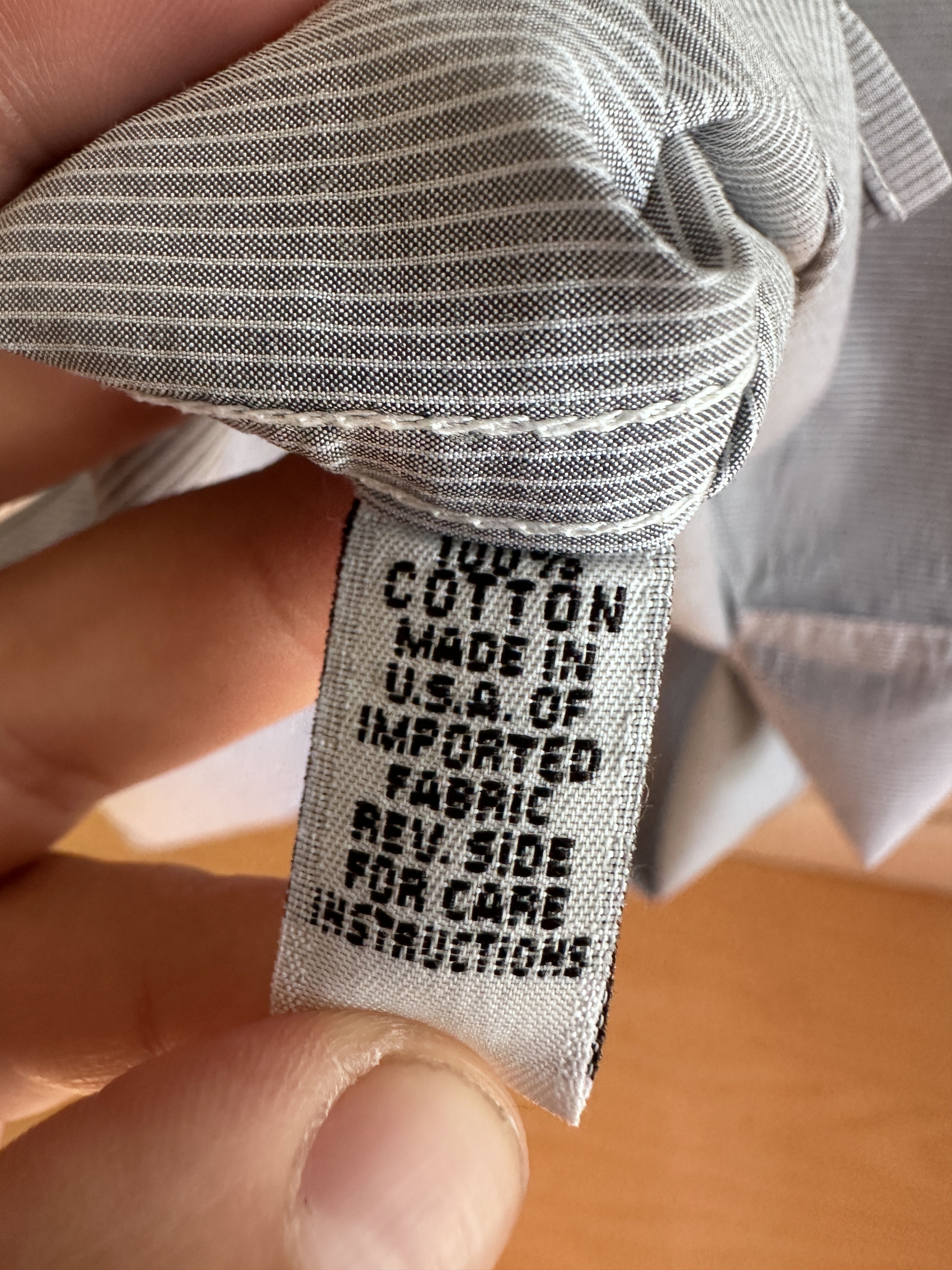 Steven Alan Single Needle Shirt, Grey Pencil Stripe Size US M / EU 48-50 / 2 - 7 Thumbnail