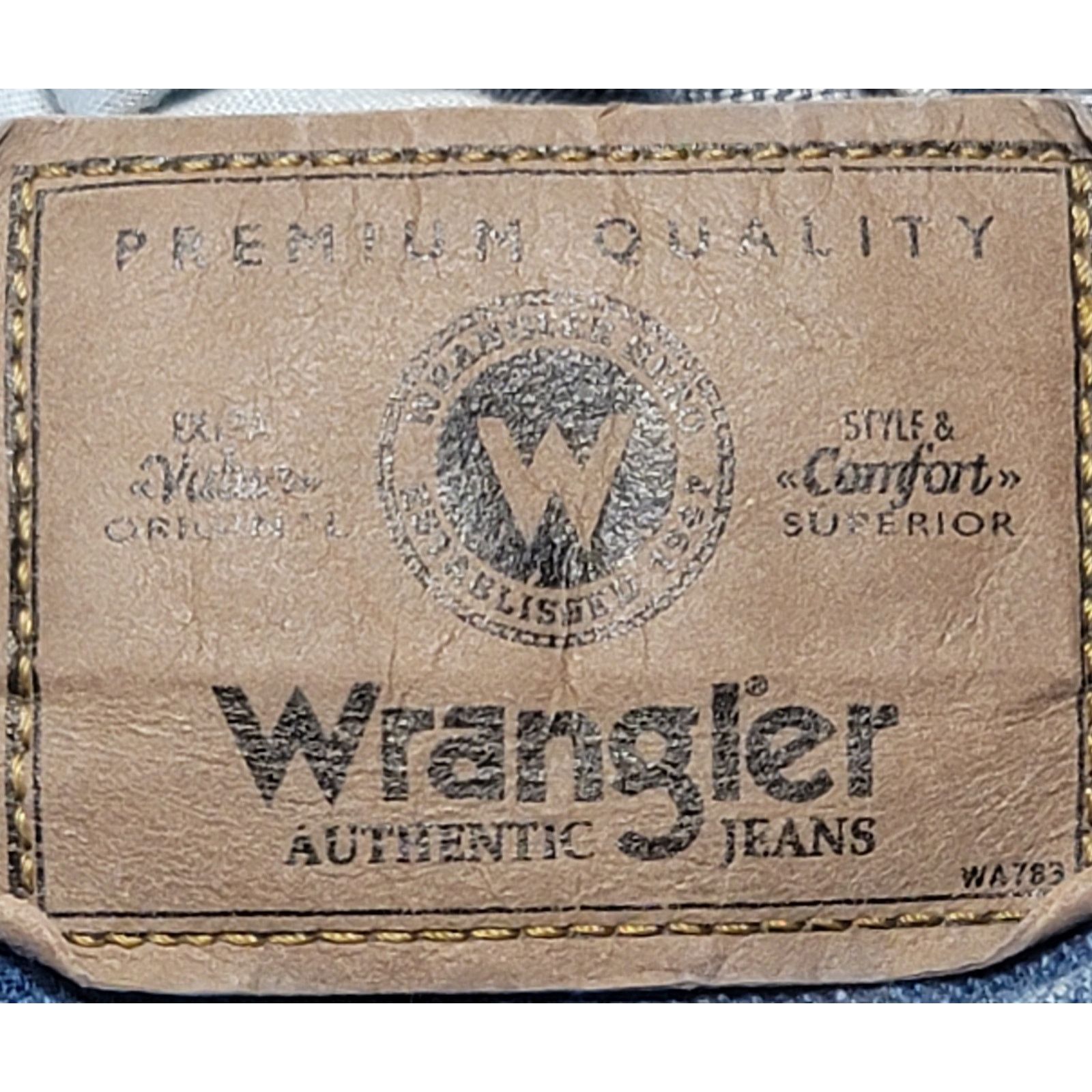 Wrangler Wrangler Blue Denim Jeans 32 X 34 5 Pocket Straight Leg Size US 32 / EU 48 - 7 Thumbnail
