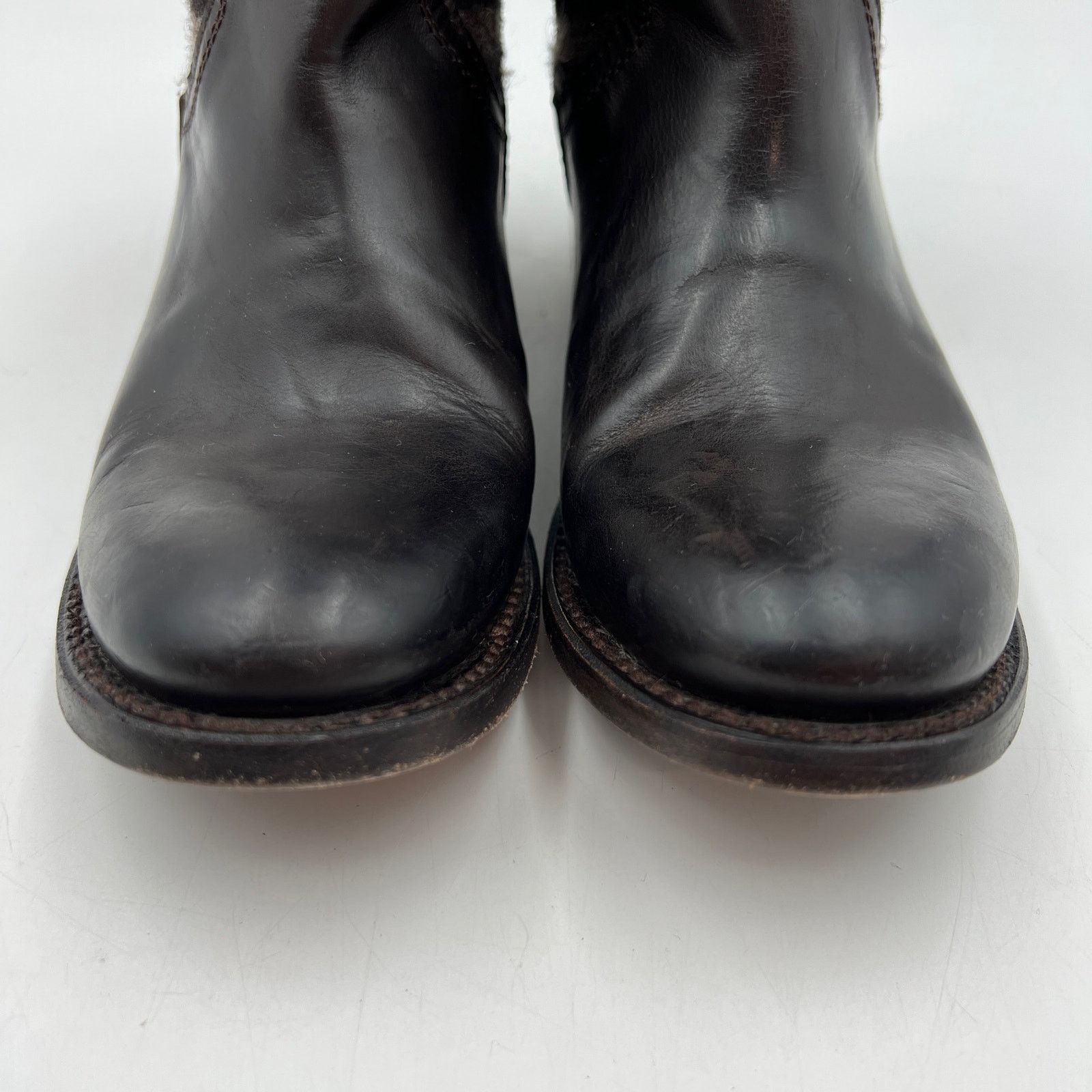 Other × Steve Madden Freebird By Steven Shine Boots Dark Brown Ankle Boots Size US 7 / IT 37 - 4 Thumbnail