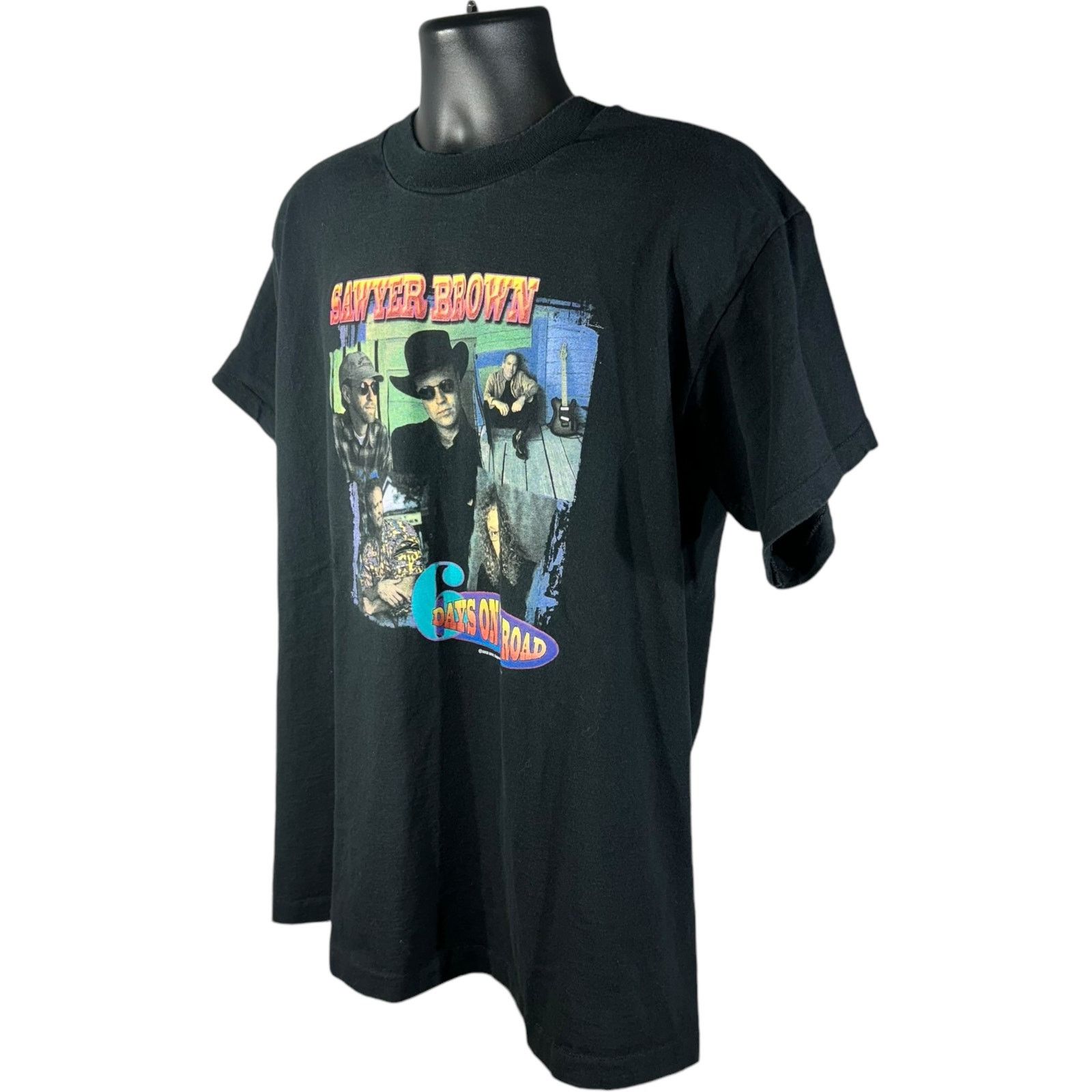 Fruit Of The Loom Vintage Sawyer Brown 6 Days On The Road Show Band Tee Size US XL / EU 56 / 4 - 3 Thumbnail