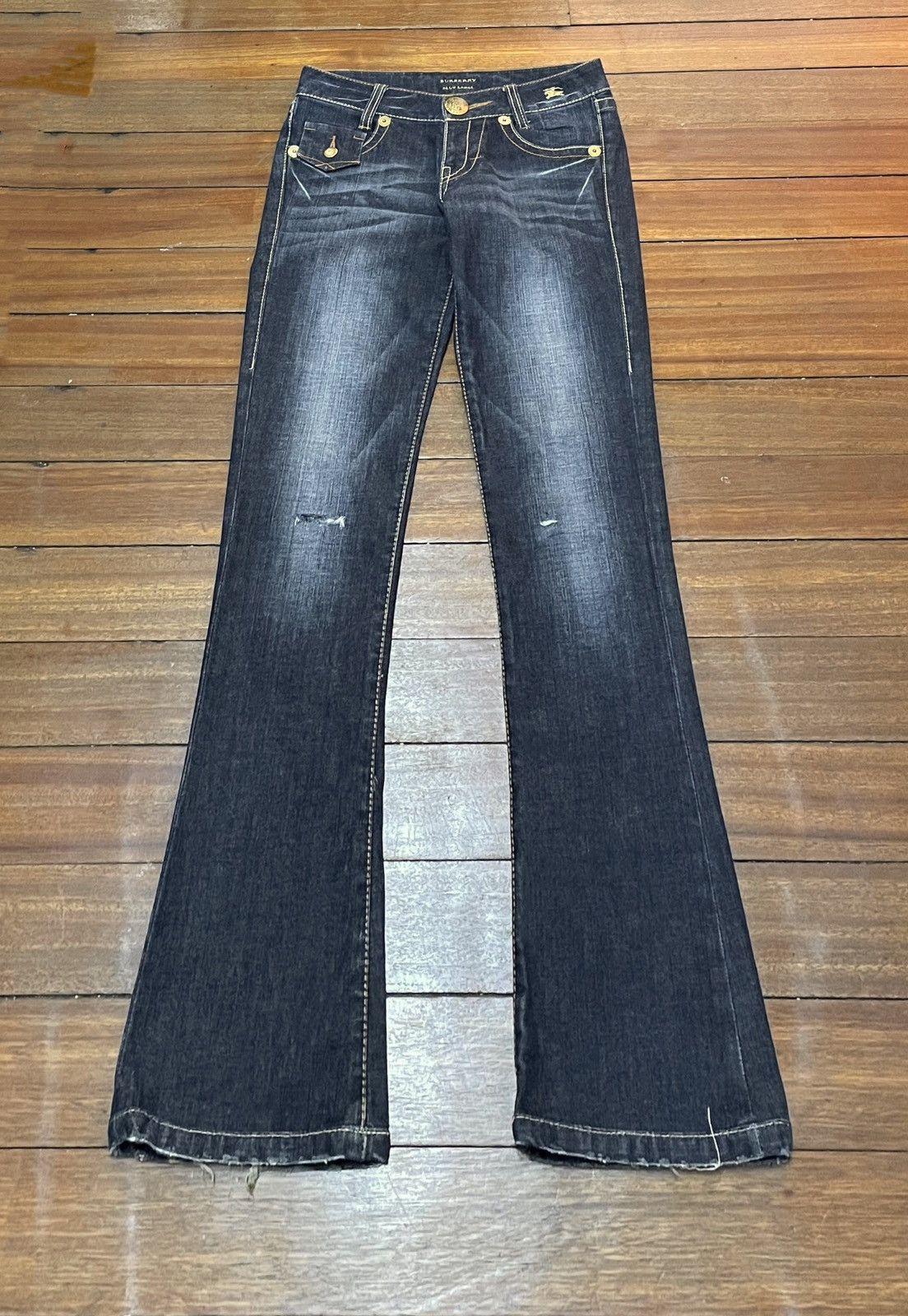 Rare Design Vintage Brand Burberry Flared Jeans 2000s