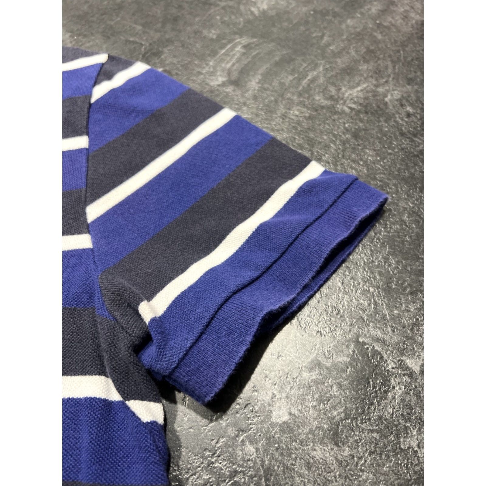 Lacoste VINTAGE Lacoste Men's Polo Shirt Short Sleeve Collared 3XL Blue Striped Tennis Golf Rugby Classic Size US XXL / EU 58 / 5 - 3 Thumbnail