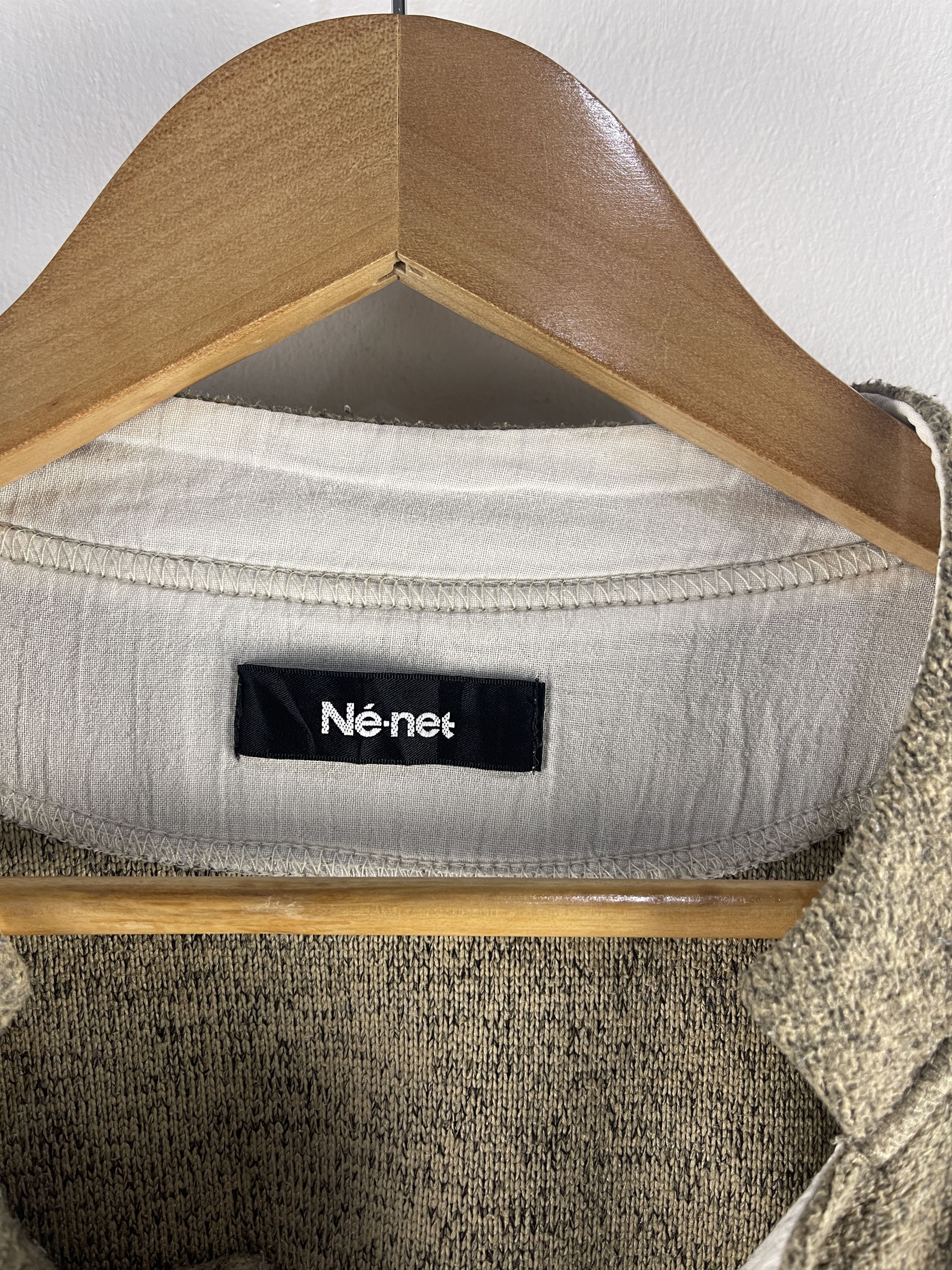 Ne-Net Né-net Asymmetrical Collar Knit Pullover Japanese Designer Size US L / EU 52-54 / 3 - 11 Thumbnail