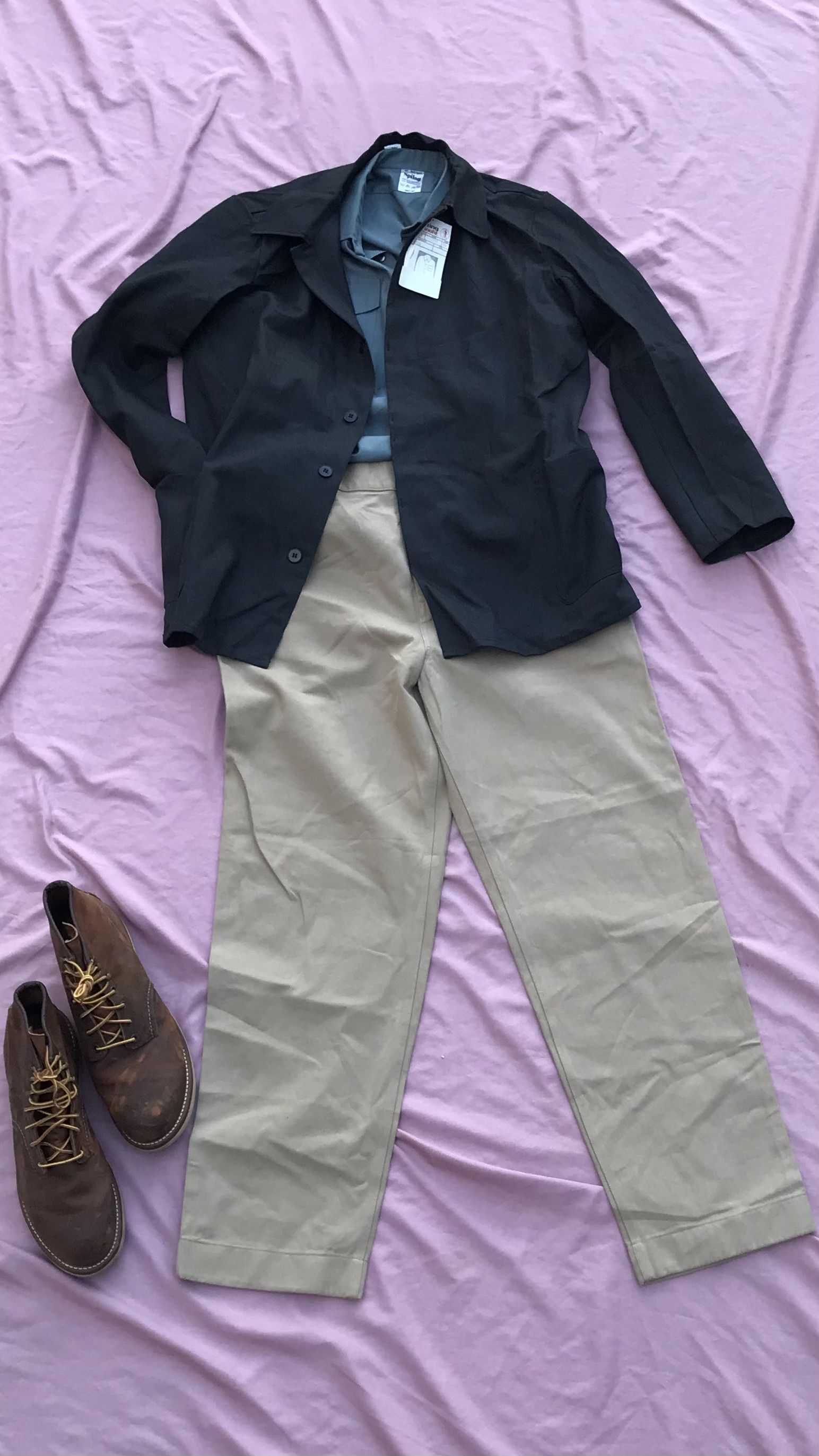 Other RARE NWT BLACK HBT MOLESKIN CHORE JACKET Size US L / EU 52-54 / 3 - 2 Thumbnail