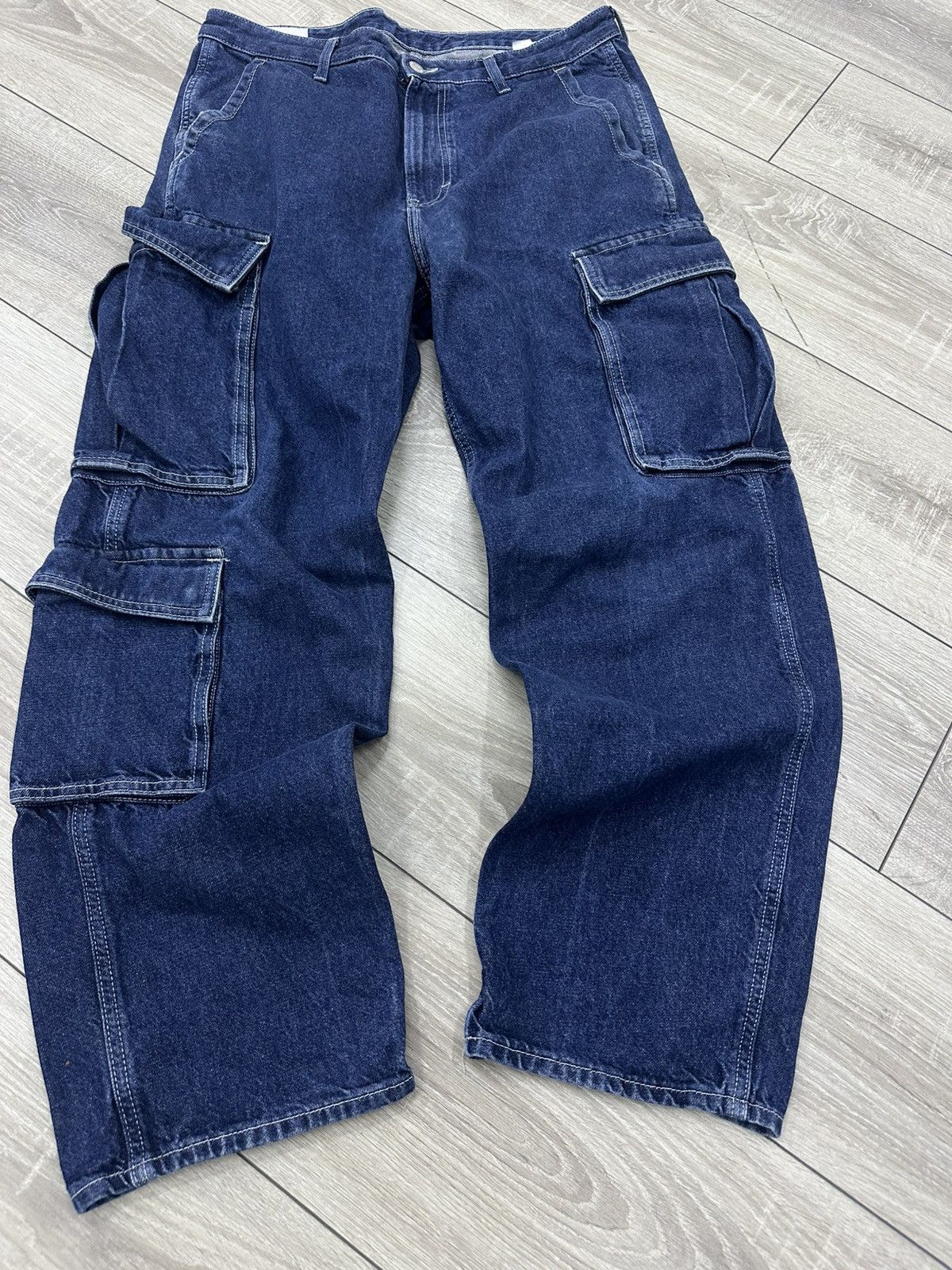 Vintage Baggy Loose Cargo Y2K Jeans Avantgarde Size US 32 / EU 48 - 2 Thumbnail