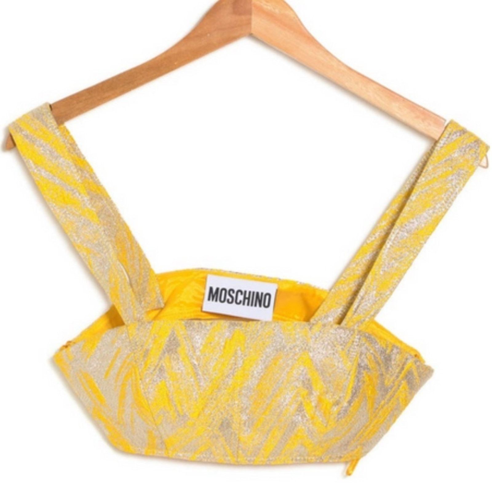 Moschino New with tag Moschino Couture Metallic Cropped Blouse Bra Size M / US 6-8 / IT 42-44 - 5 Thumbnail