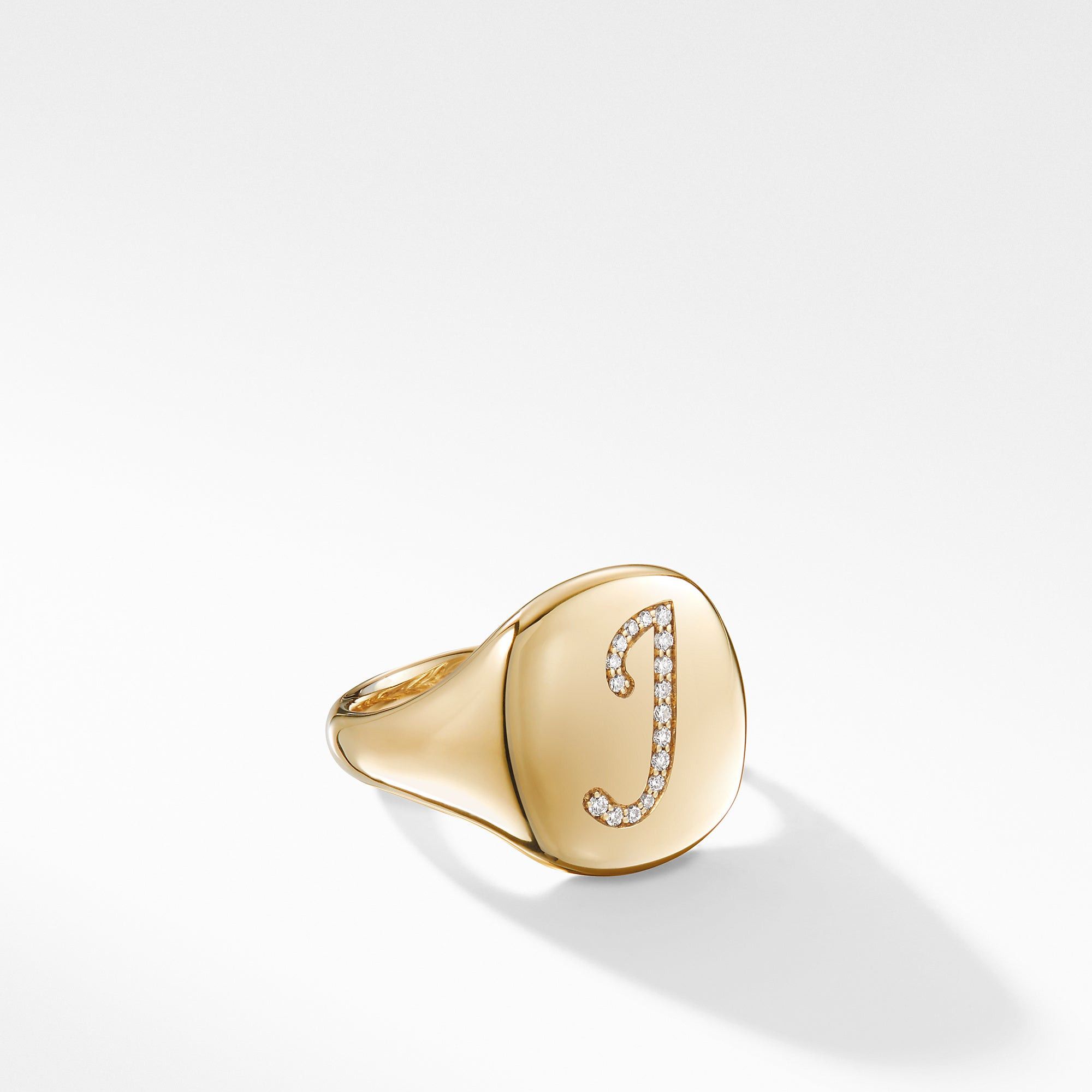 David Yurman o1s1wg111025 R12350D /Size 6/Dy Initial Pinky Ring in Golden Size ONE SIZE - 1 Thumbnail