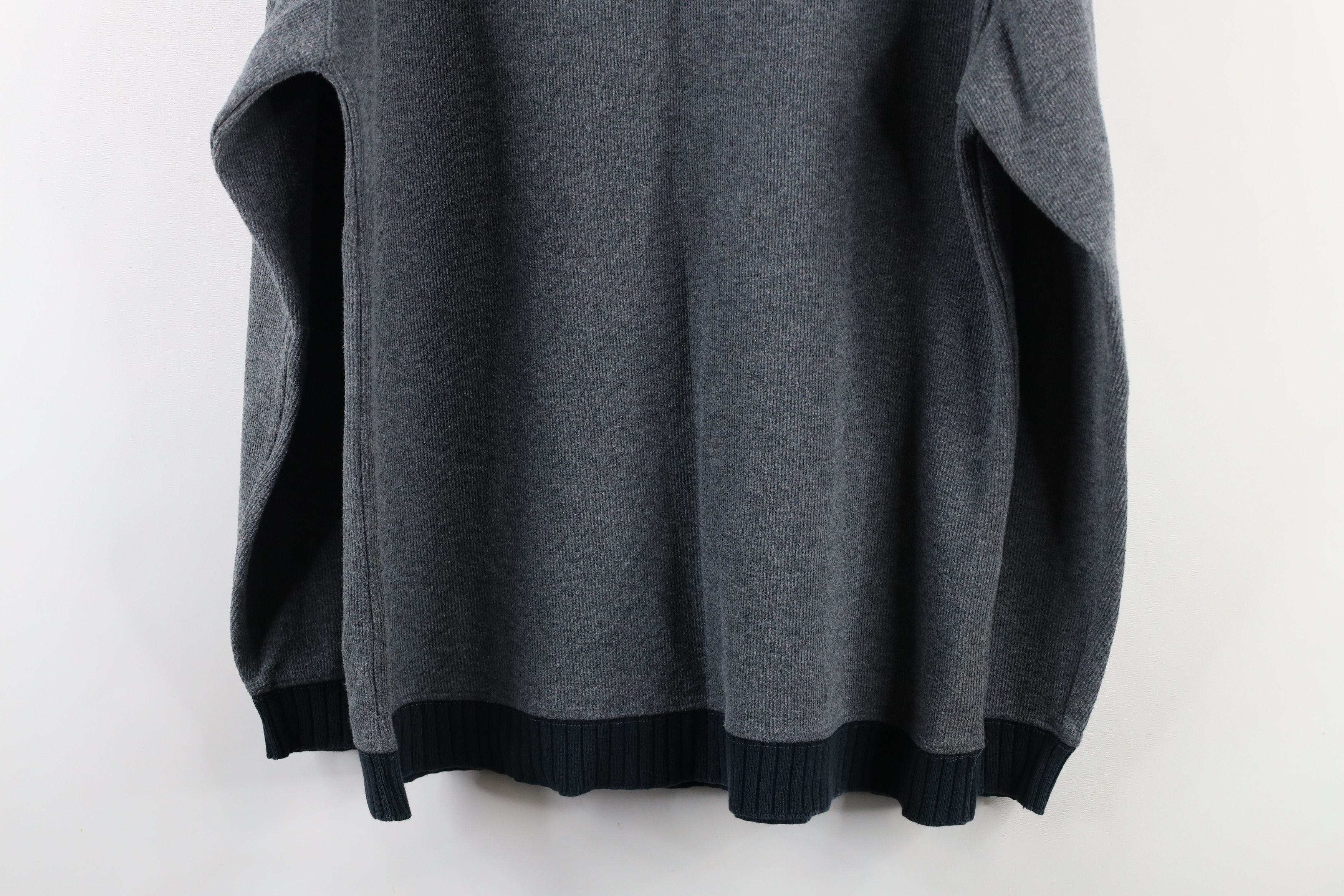 Vintage Vintage 90s Streetwear Ribbed Knit Ringer Sweater Gray Size US M / EU 48-50 / 2 - 10 Thumbnail