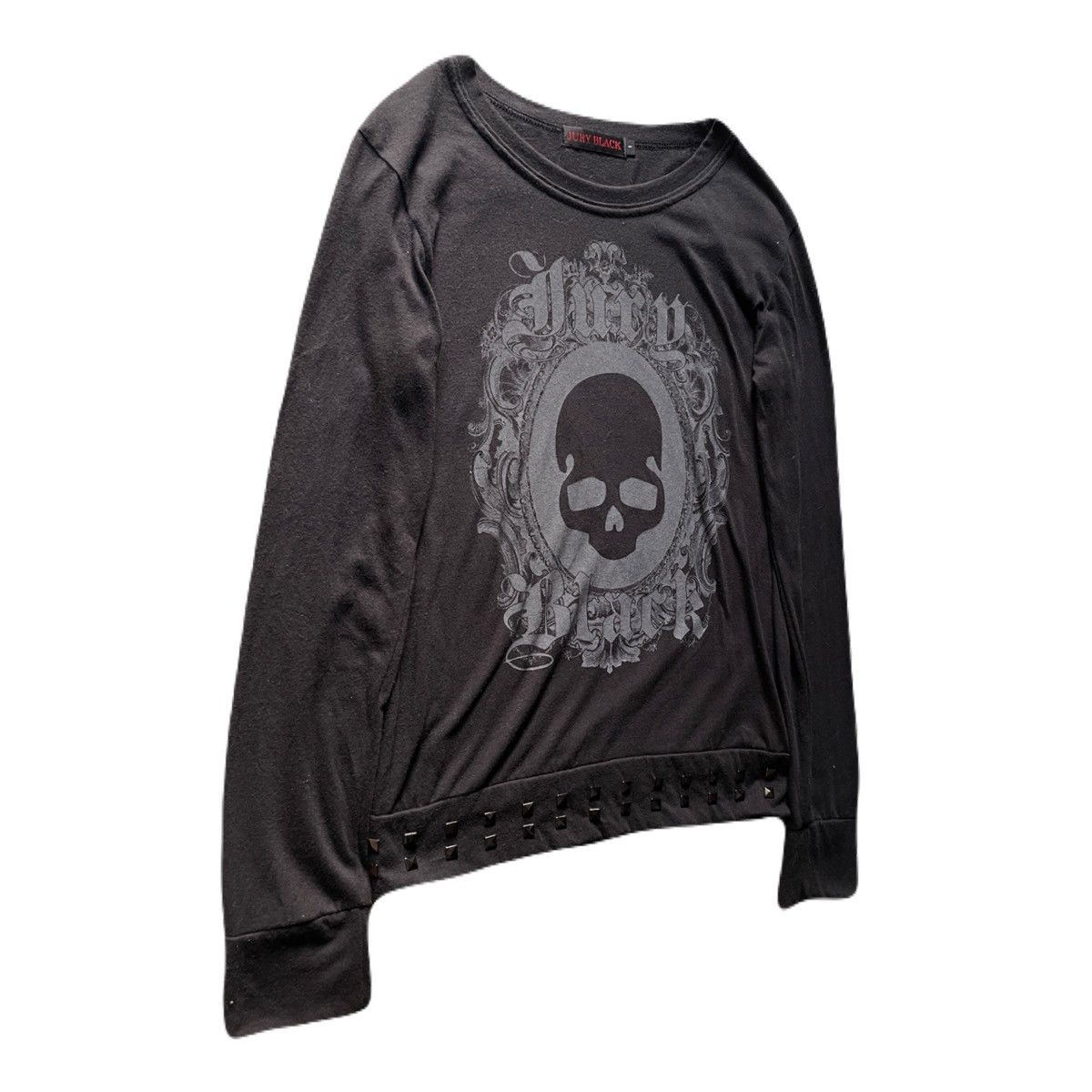 If Six Was Nine 2000s JURY BLACK Studded Skull Vkei Long Sleeve Tee Size US S / EU 44-46 / 1 - 3 Thumbnail