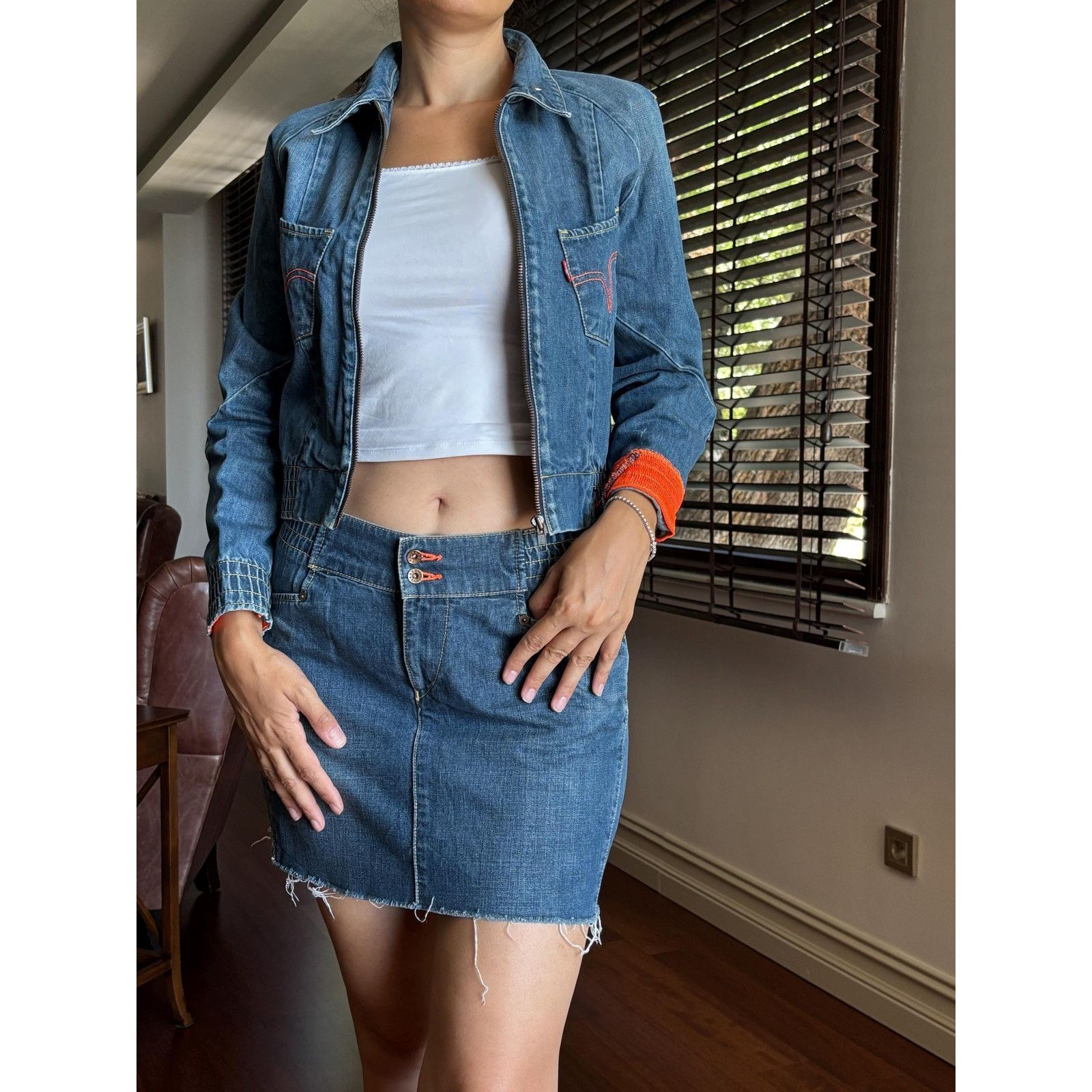 Levi's Levi's Engineered Archive Jacket Red Tab Y2K Cropped Zip S Size US S / EU 44-46 / 1 - 1 Thumbnail