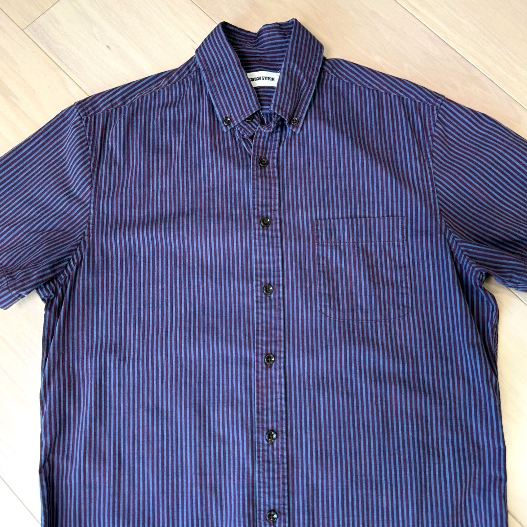 Taylor Stitch Taylor Stitch Short Sleeve Jack Shirt 38 Multicolor Striped Cotton Button-Up Size US M / EU 48-50 / 2 - 4 Thumbnail