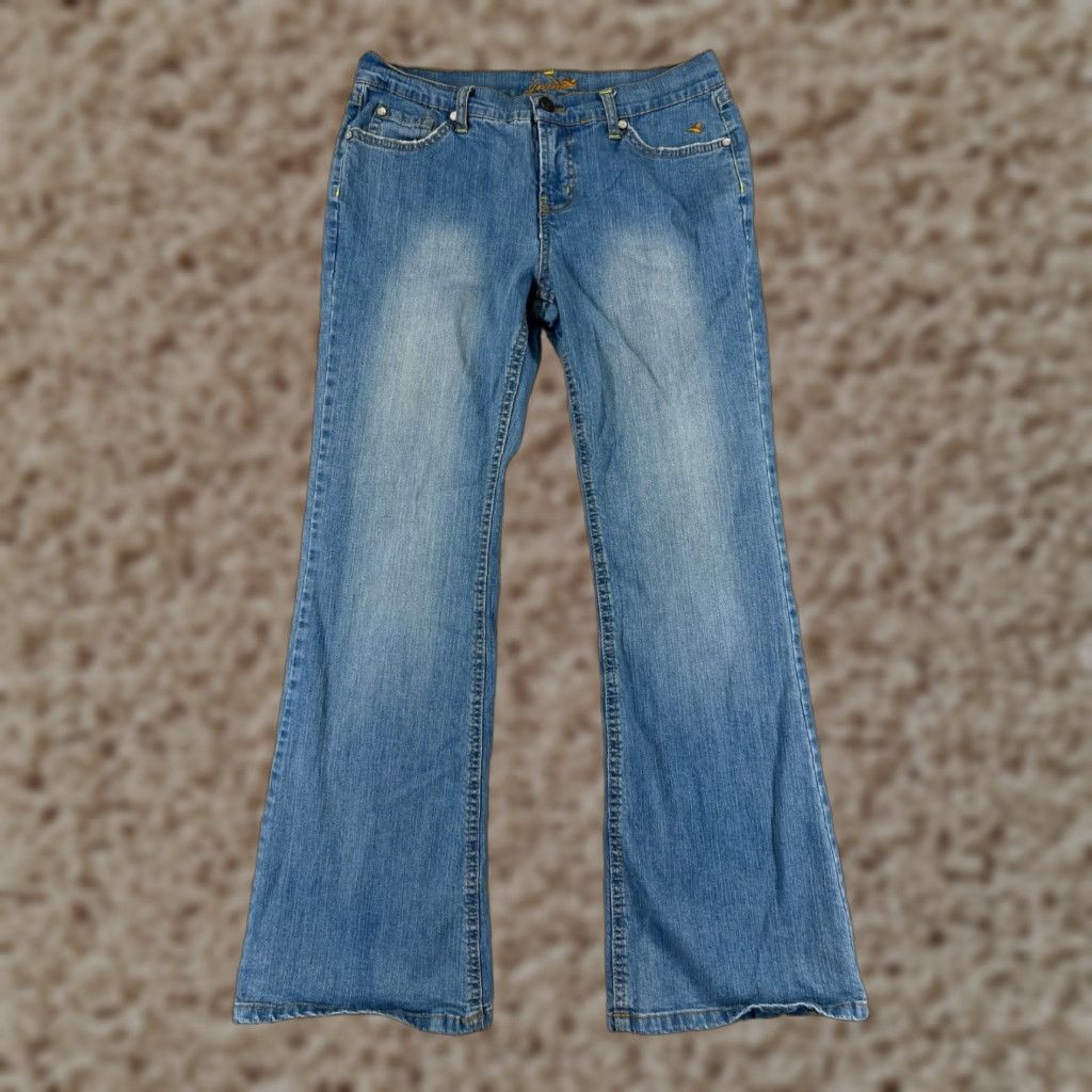 Vintage Grane Women's Bootcut Jeans Size 9 Light Blue Denim Cotton-Blend Western Style, Relaxed Fit Size 30" / US 8 / IT 44 - 1 Thumbnail