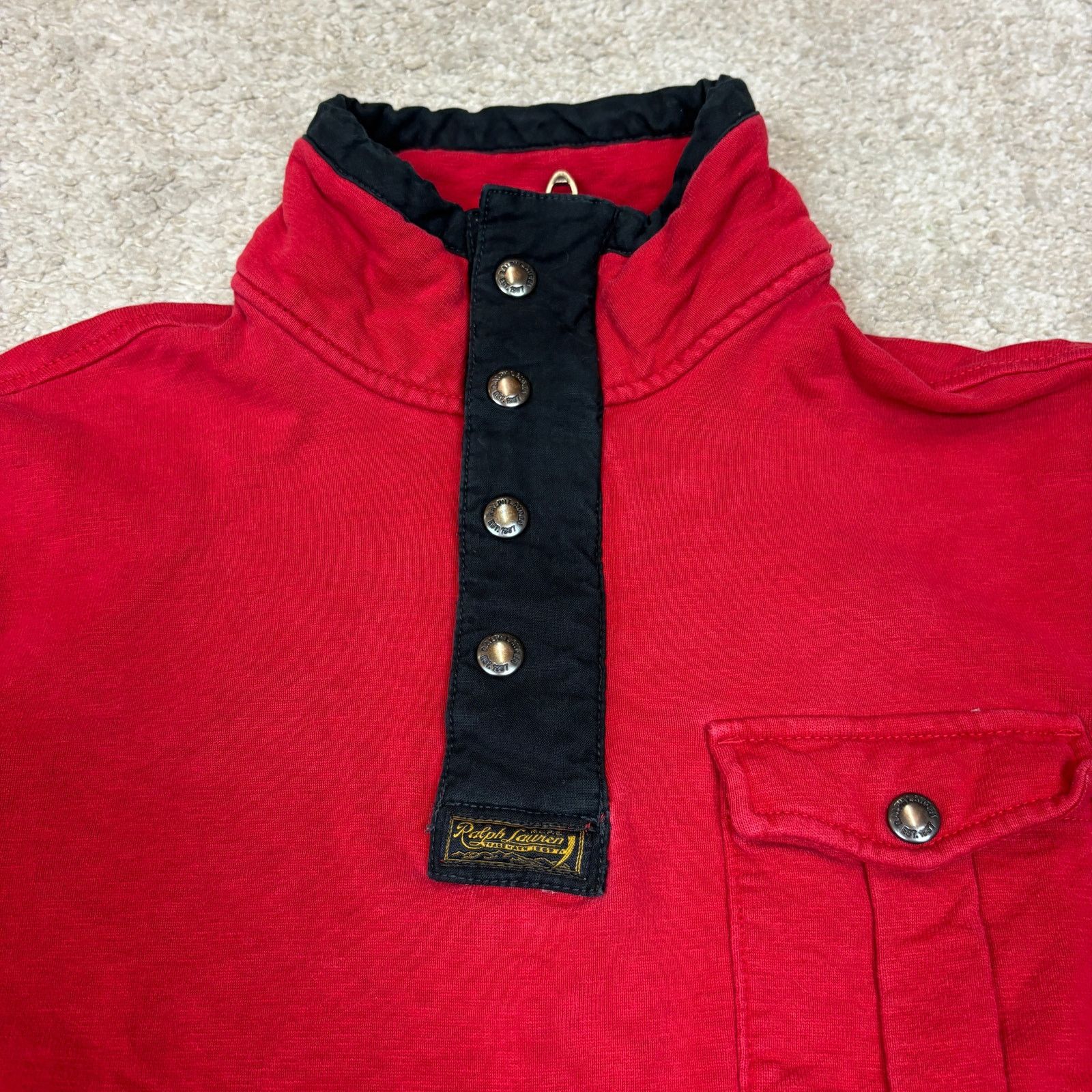 Polo Ralph Lauren VTG Polo Ralph Lauren 1/4 Zip Snap Pullover Sweatshirt S Size US S / EU 44-46 / 1 - 4 Thumbnail