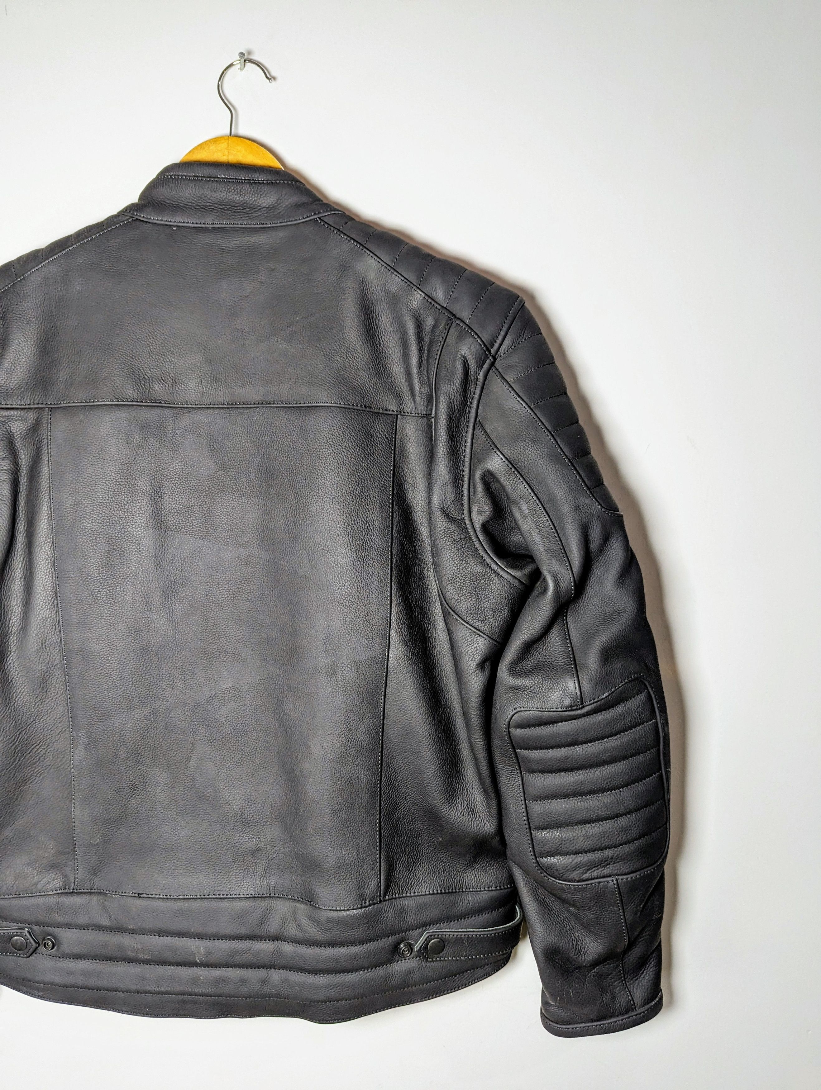 Genuine Leather MEN MATT BLACK LEATHER JACKET BIKER STREETWEAR Size US M / EU 48-50 / 2 - 7 Thumbnail