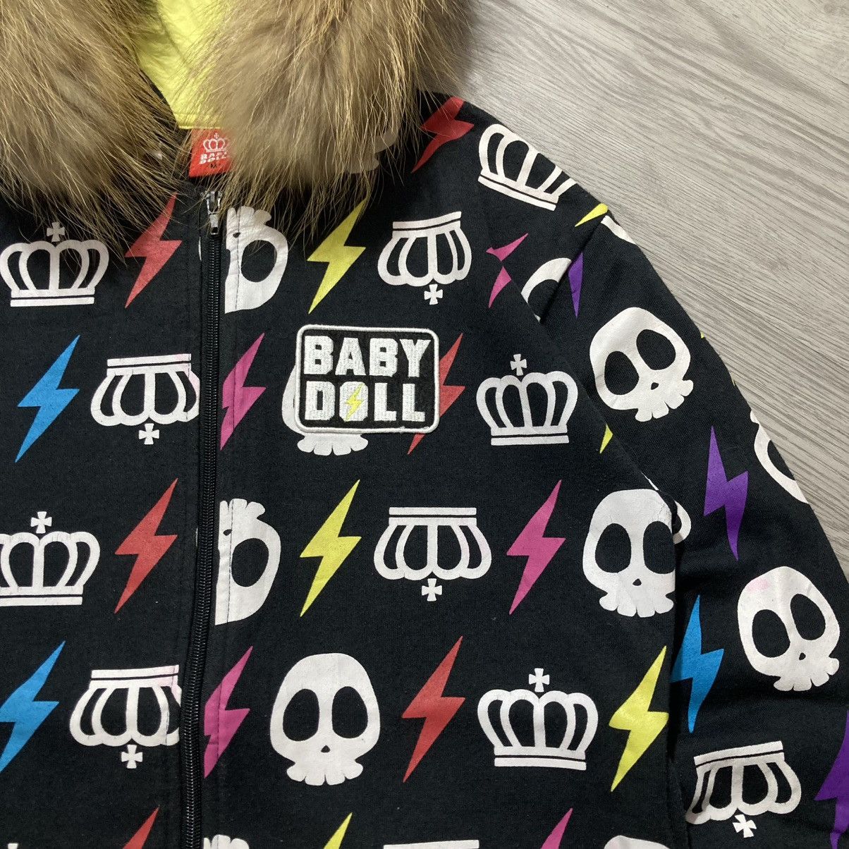 Hysteric Glamour 2000s Baby Doll All Over Print Logo Fur Ziphoodie Black Lgb Size US M / EU 48-50 / 2 - 4 Thumbnail