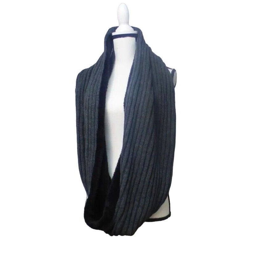 DKNY DKNY Fleece-Lined Knit Infinity Scarf, Gray Size ONE SIZE - 5 Thumbnail