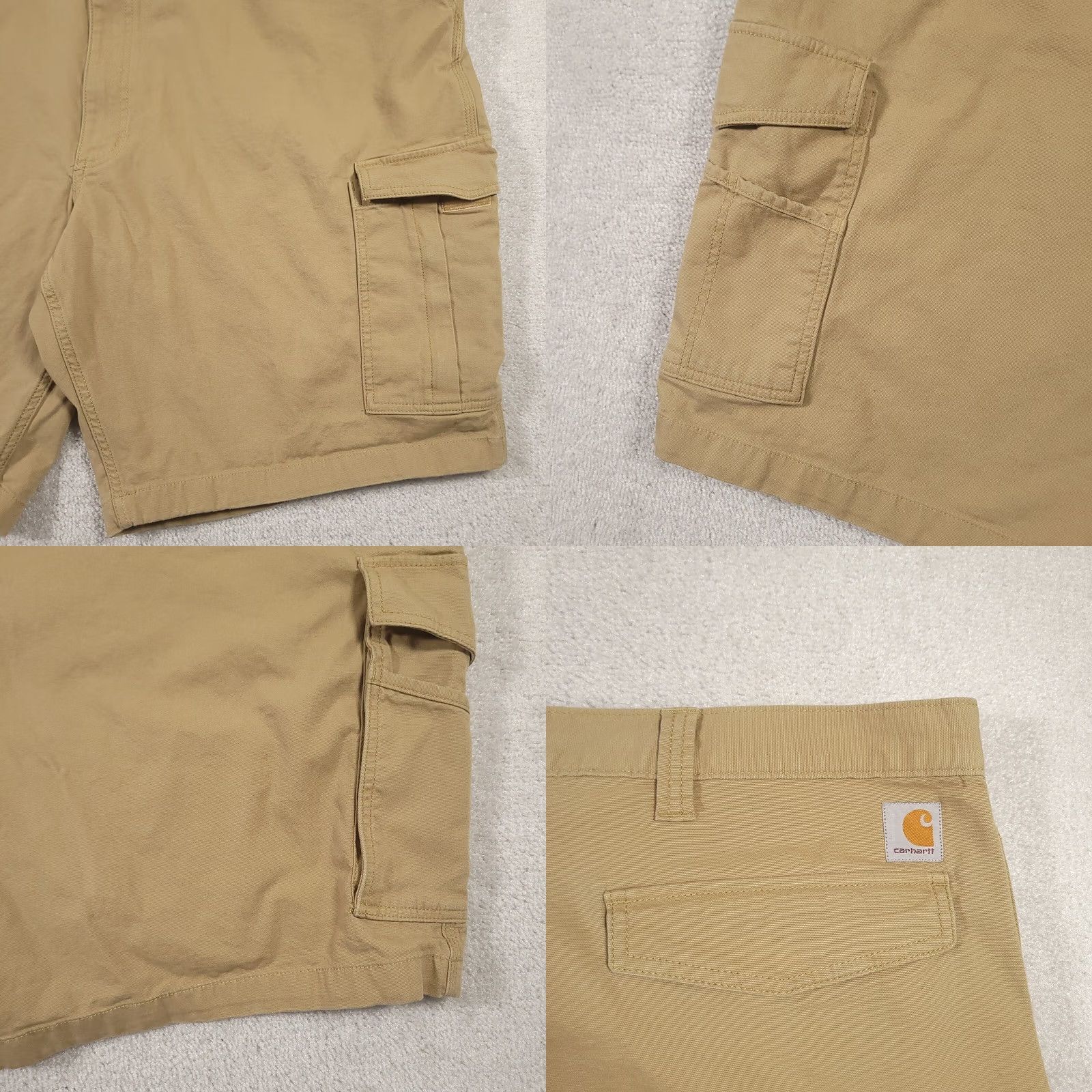 Carhartt Carhartt Men's 52 Rugged Flex Relaxed Fit Cargo Work Shorts Khaki Beige Big & Tall Size US 36 / EU 52 - 8 Thumbnail