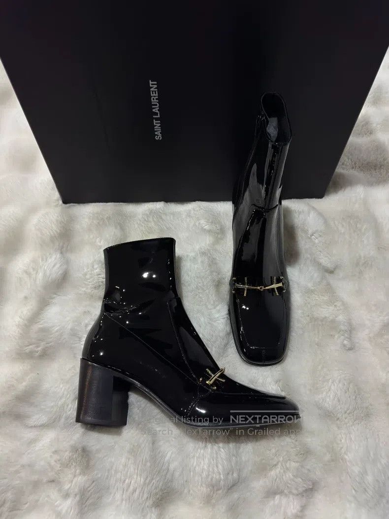 Saint Laurent Paris Saint Laurent Paris Black and Gold Men's Boots Size US 9 / EU 42 - 1 Thumbnail
