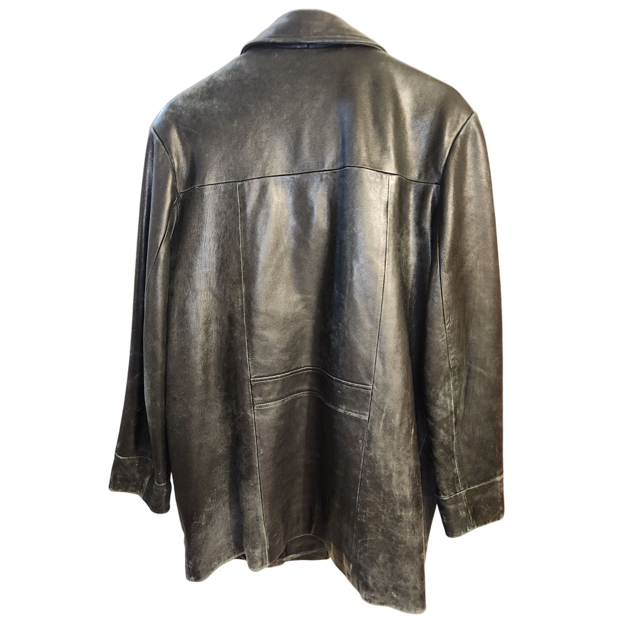 Vintage Field Gear Genuine Leather Coat Vtg Black Adult M Removable Size US M / EU 48-50 / 2 - 2 Thumbnail