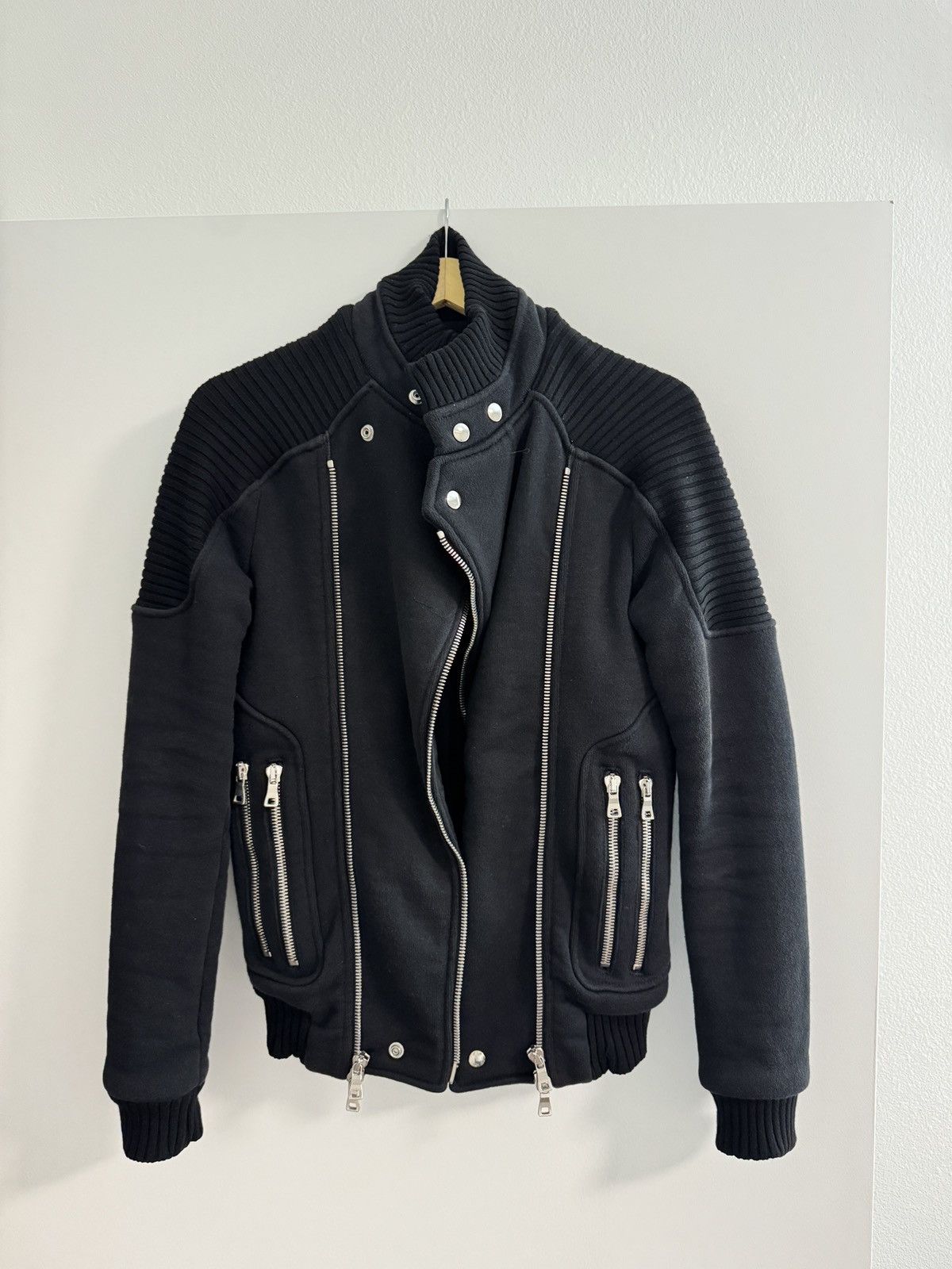Balmain Balmain Cotton Double Biker Jacket Riders W5HJ267C665 Size 