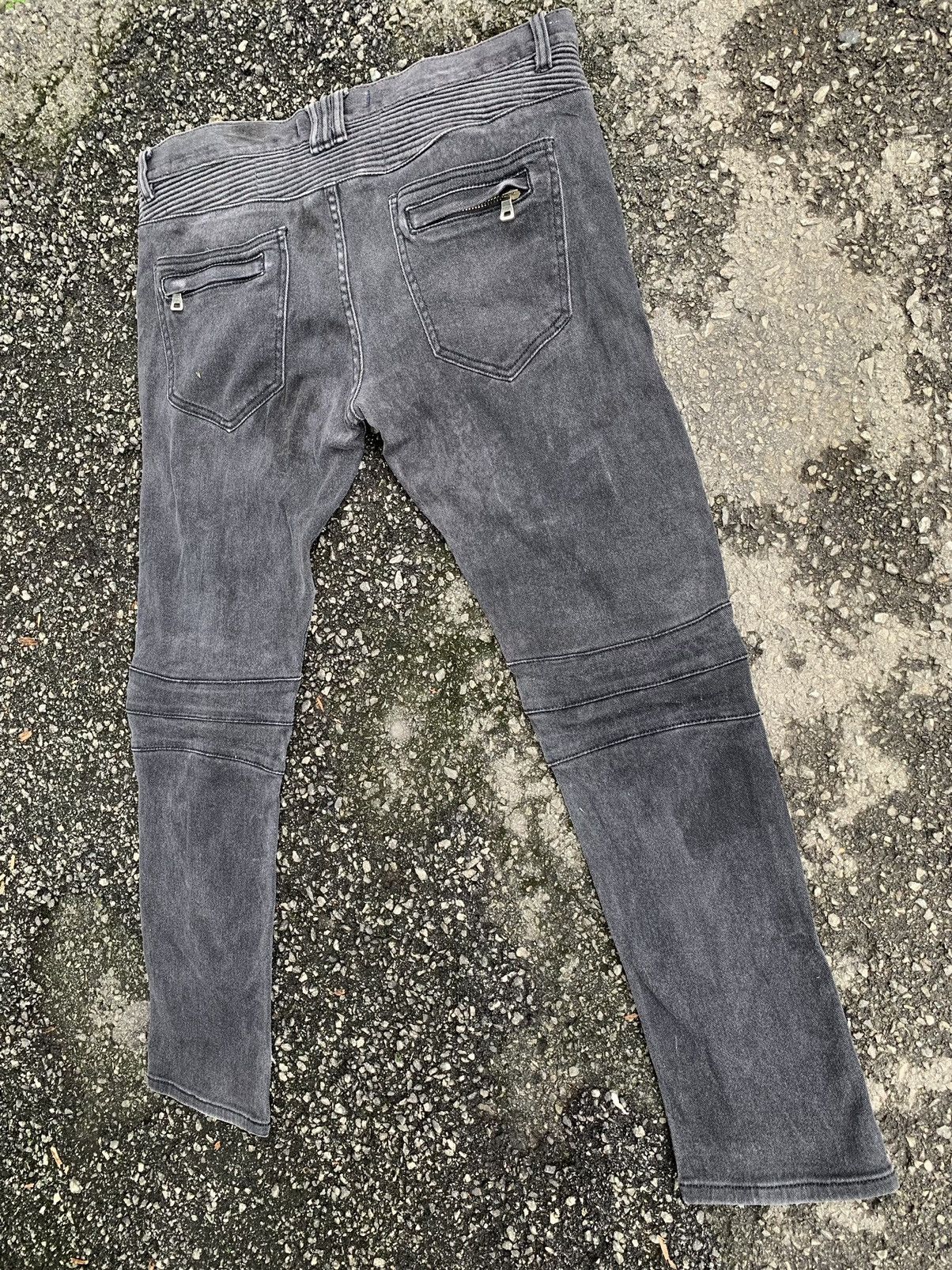 Other Distressed 8IGHTH/DSTRKT Multizipper Biker Streching Denim Size US 37 - 8 Thumbnail