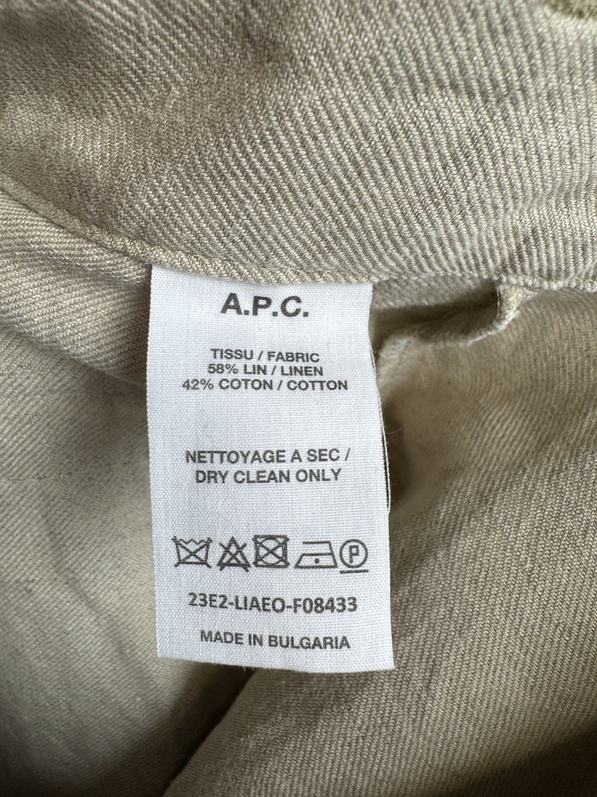 A.P.C. A.P.C linen cotton blend women’s casual beige pants size 42 Size 30" / US 8 / IT 44 - 11 Thumbnail