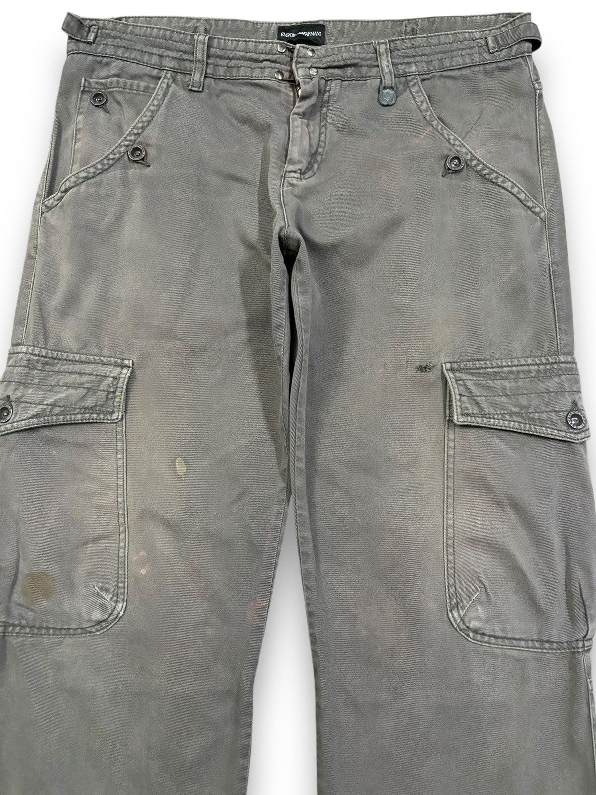 Emporio Armani Vintage Emporio Armani Thrashed Loose Utility Cargo Pants Size US 36 / EU 52 - 3 Thumbnail