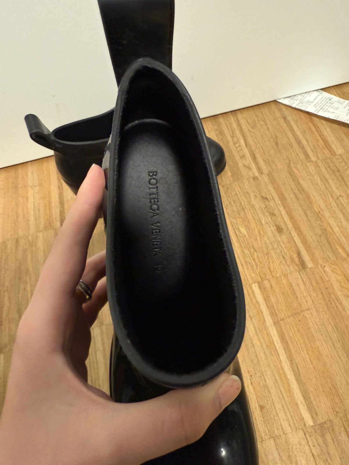 Bottega Veneta Bottega Veneta Women's Waterproof Black Rain Boots Size US 9 / IT 39 - 4 Thumbnail