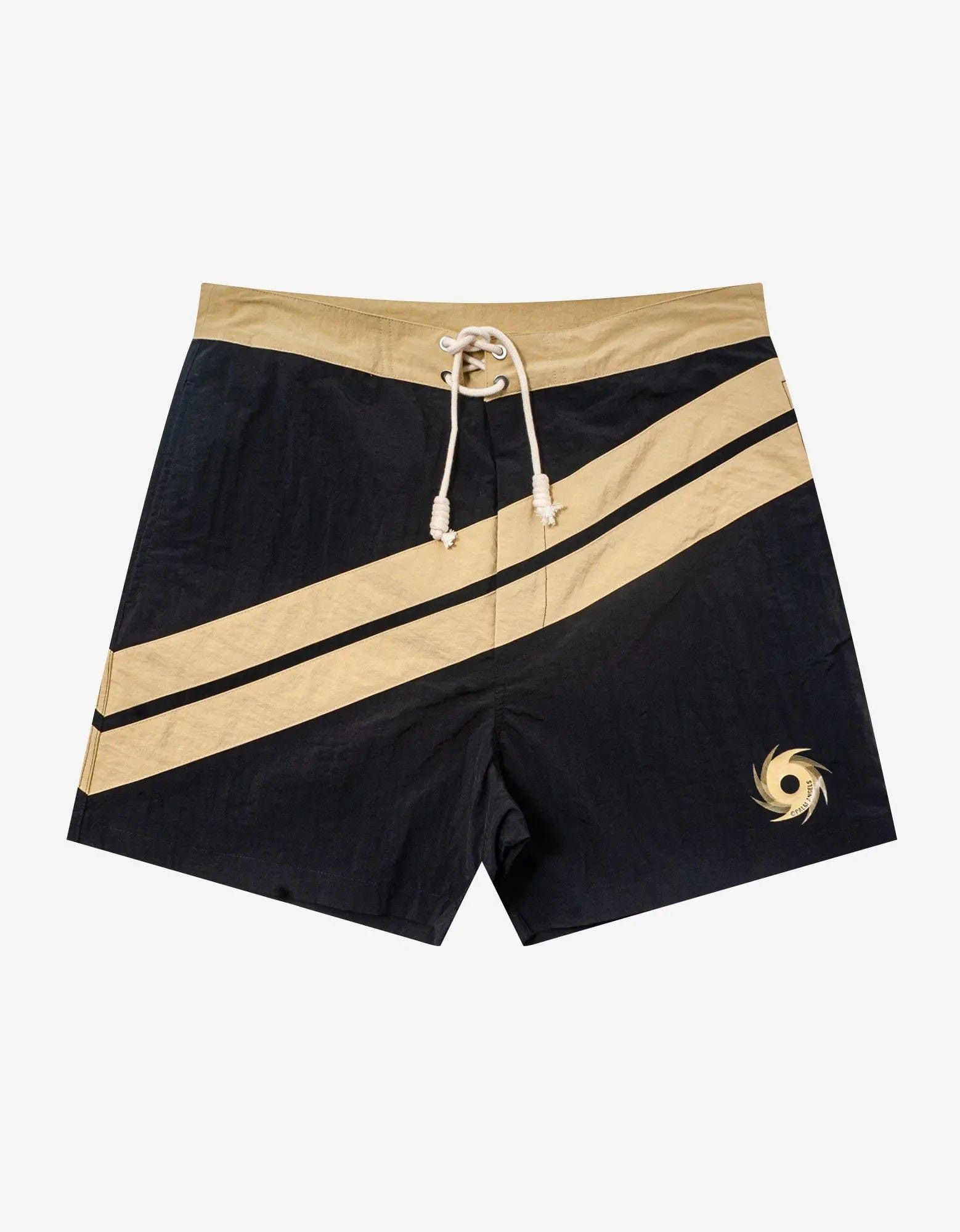 Palm Angels Palm Angels Black Diagonal Surf Swim Shorts Size US 36 / EU 52 - 1 Thumbnail
