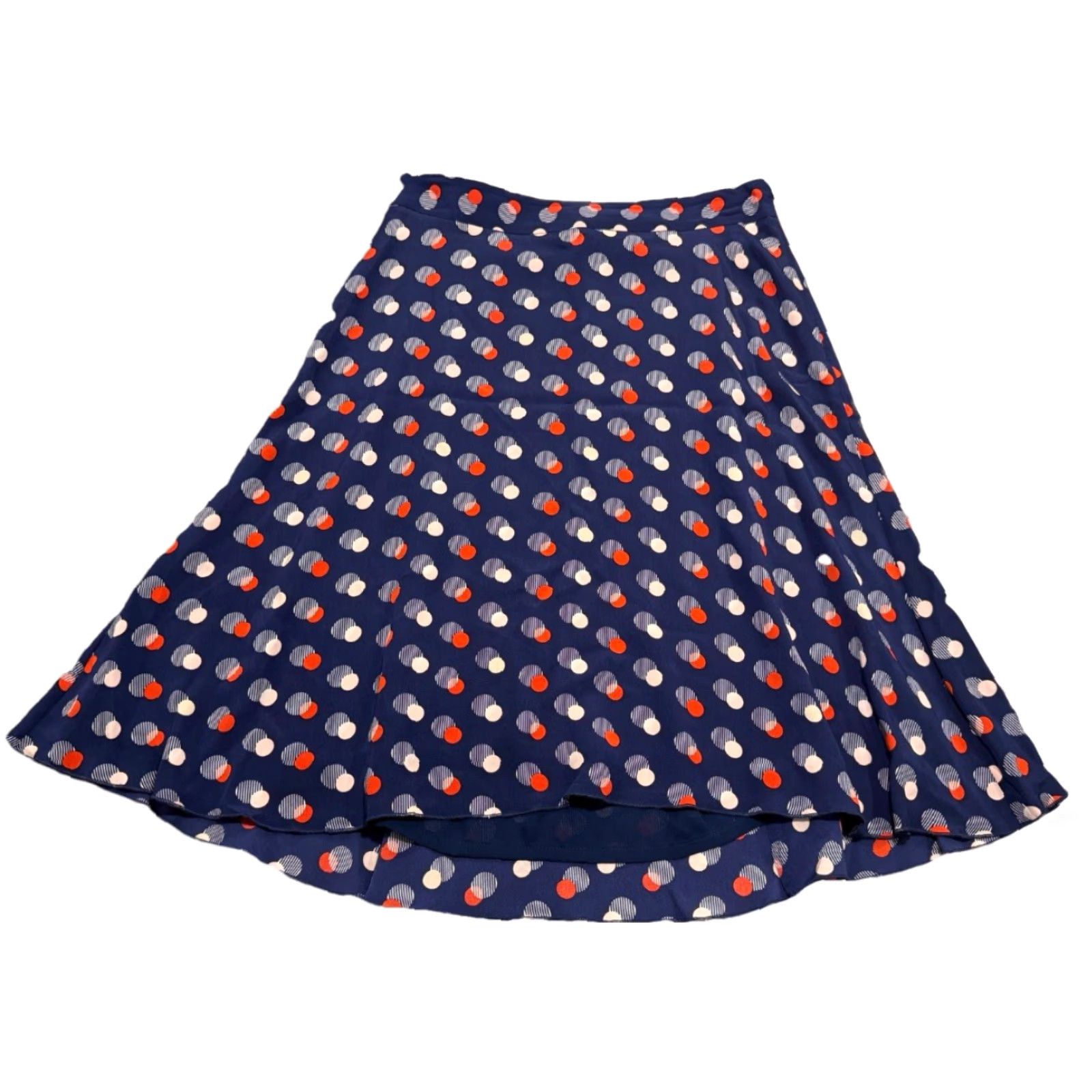 Vintage VINTAGE Kate Spade Women’s Skirt Mini Short Winter Seaside 100% Silk Polka Dot Sz 4 Size 27" / US 4 / IT 40 - 4 Thumbnail