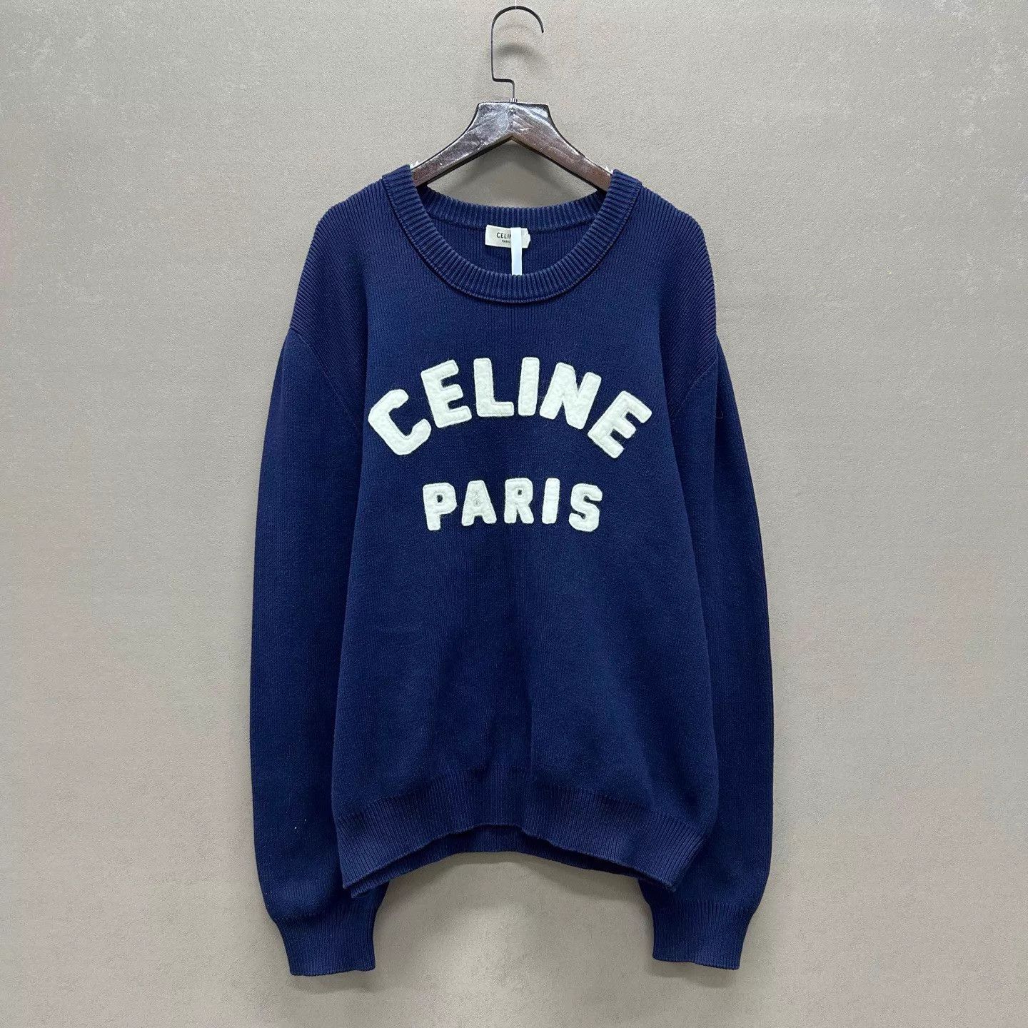 Celine Celine 99 New Blue Logo Sweater XL Size XL / US 12-14 / IT 48-50 - 1 Thumbnail