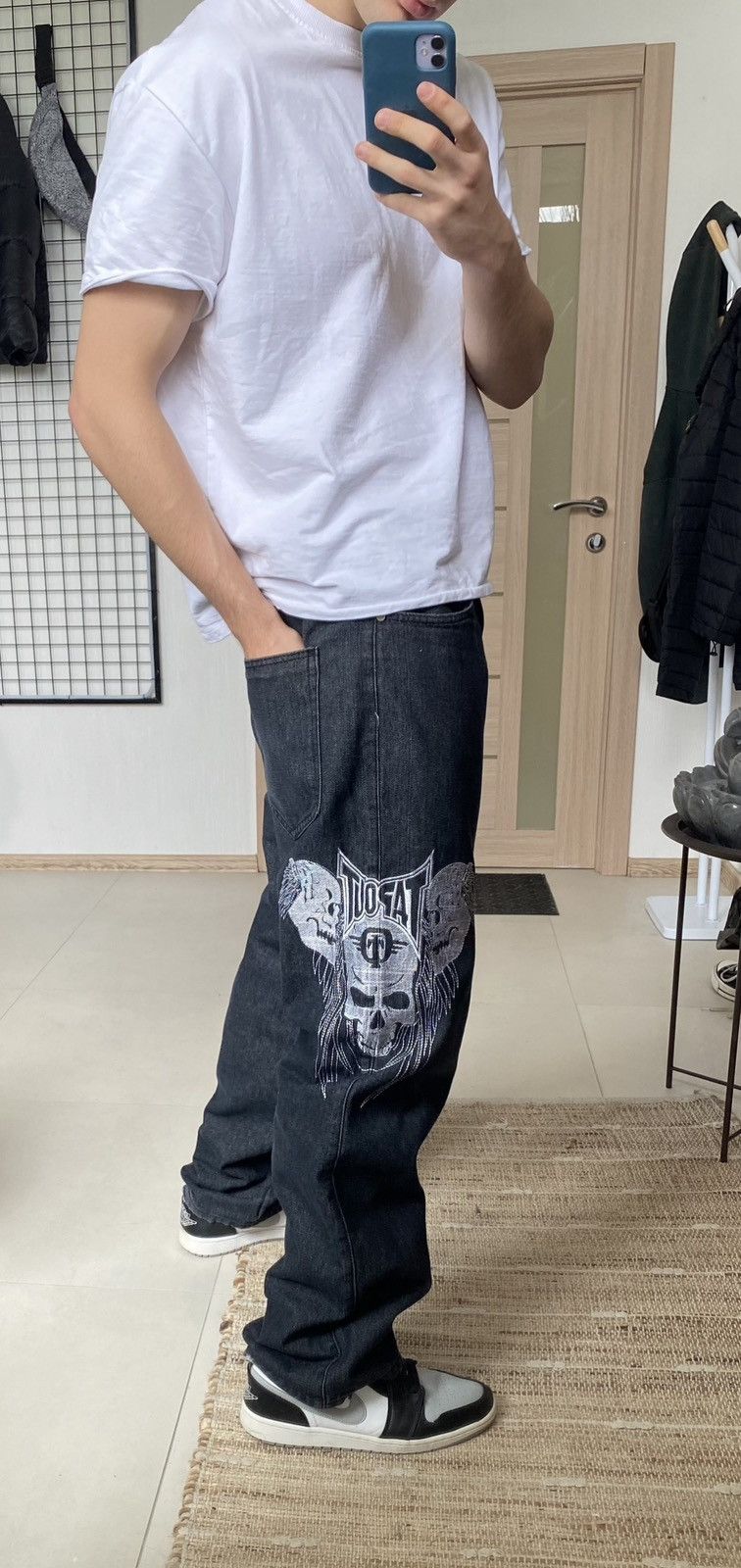 Vintage Vintage Tapout Rap Jeans Big Logo y2k Pants Baggy Skull Men Size US 38 / EU 54 - 1 Thumbnail
