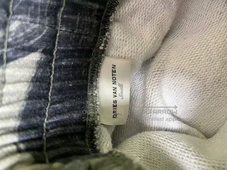Dries Van Noten Dries Van Noten size:1 Gray Ink Wash Floral Print Long Pan Size 22" - 3 Thumbnail