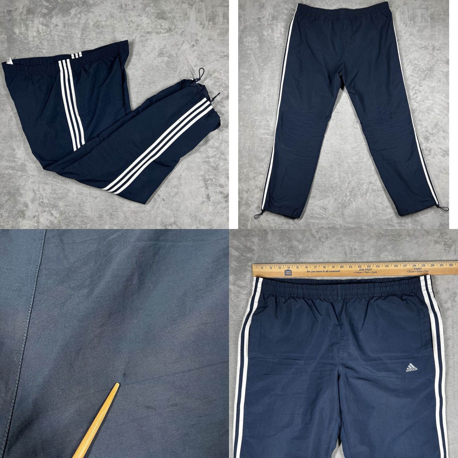 Adidas VTG Adidas Track Pants Men’s XL Navy Blue Cinch Cord Ankle Y2K 90s Athleisure Sports Pants Mens XL Navy Blue Track Pants Adidas VTG Size US 36 / EU 52 - 8 Thumbnail
