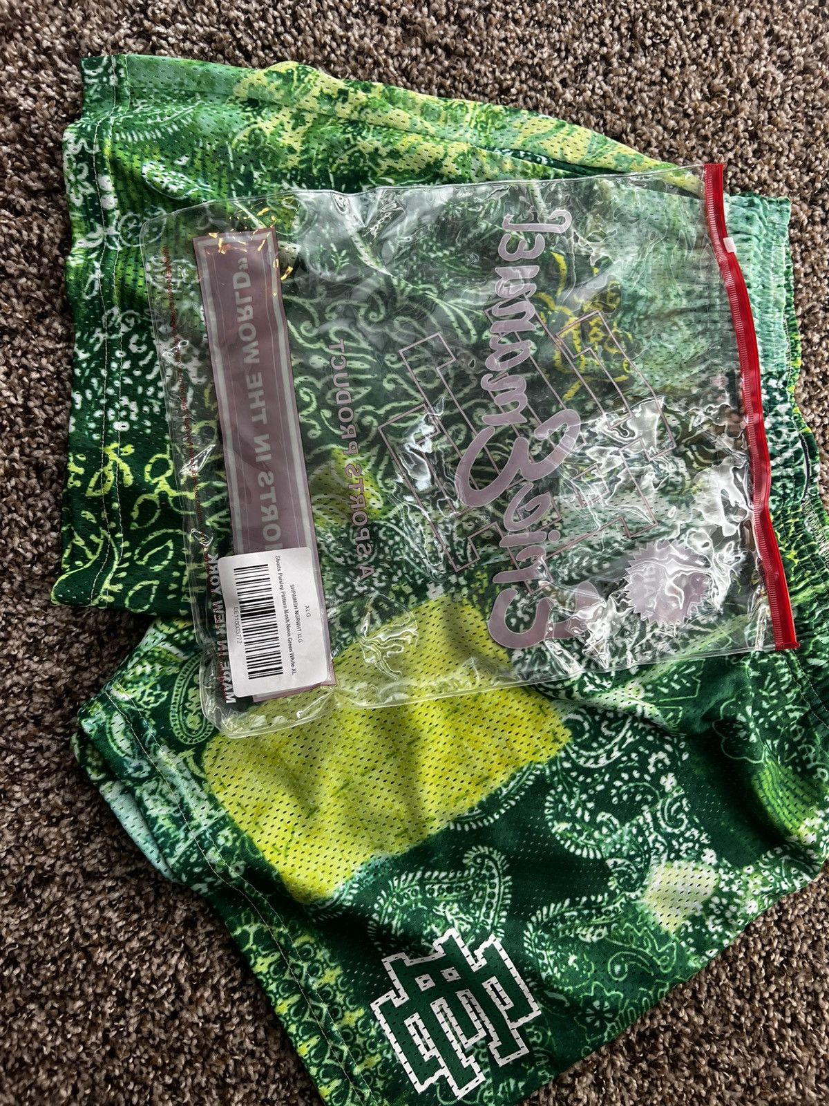 Eric Emanuel Eric Emanuel EE Basic Shorts Neon Green Paisley Size XLarge Size US 34 / EU 50 - 2 Thumbnail