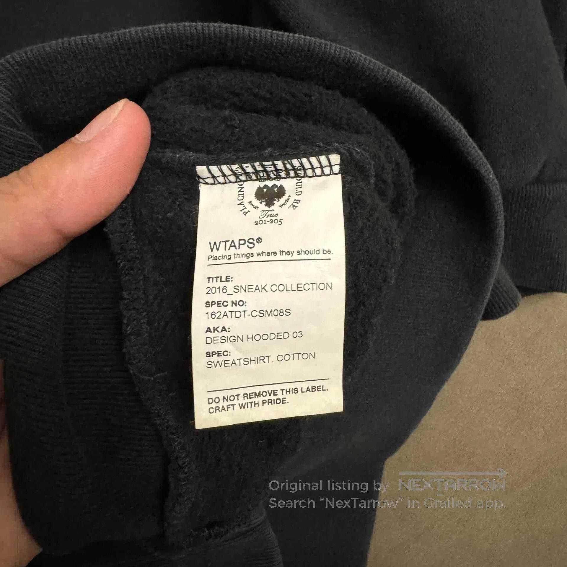 Wtaps WTAPS 16AW Hooded 03 Sweatshirt. Size US M / EU 48-50 / 2 - 5 Thumbnail