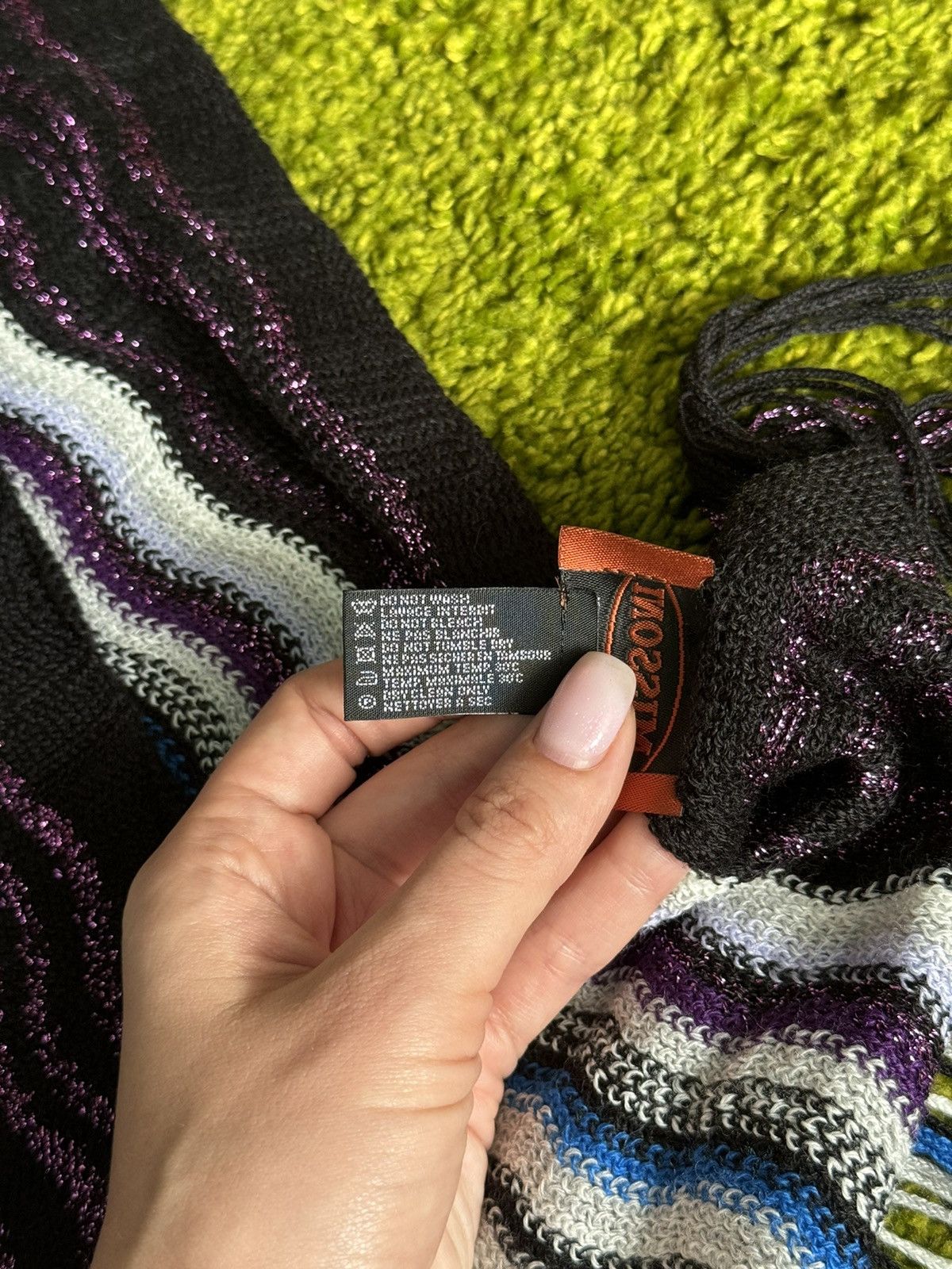 Missoni × Vintage Missoni 2000s vintage coloured wool blend scarf Size ONE SIZE - 5 Thumbnail
