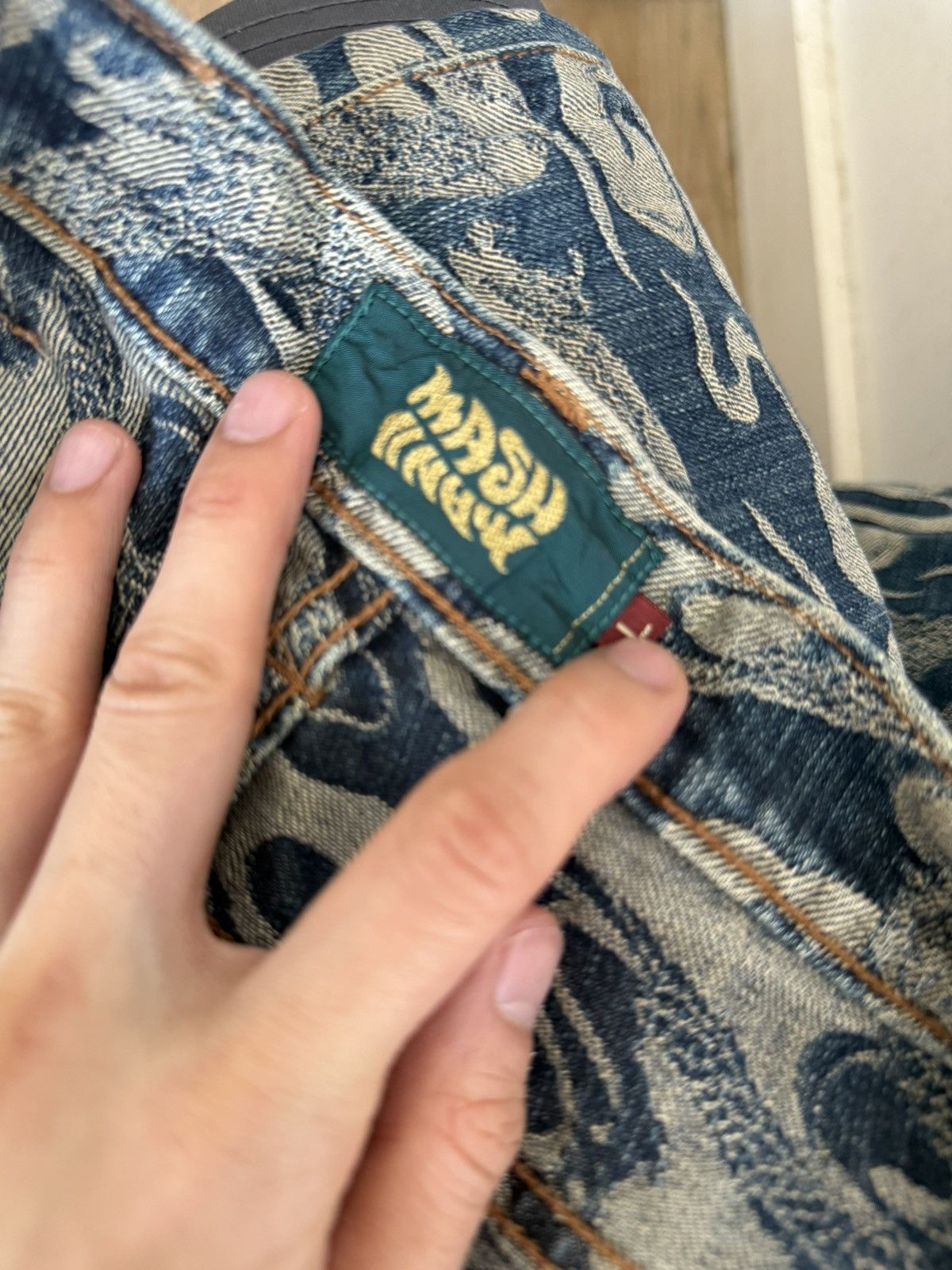 Japanese Brand Mash mash jacquard dragon pants Size US 30 / EU 46 - 4 Thumbnail