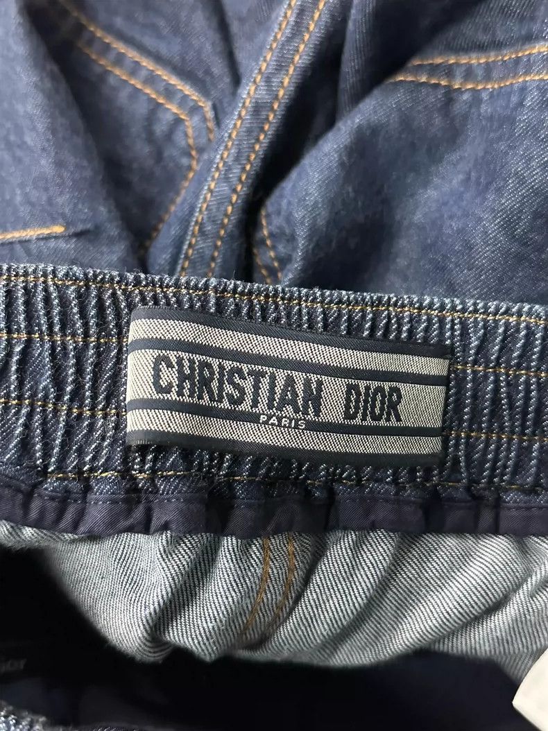 Dior Dior Denim Slogan Shorts Size 34-2506 Size 33" - 5 Thumbnail